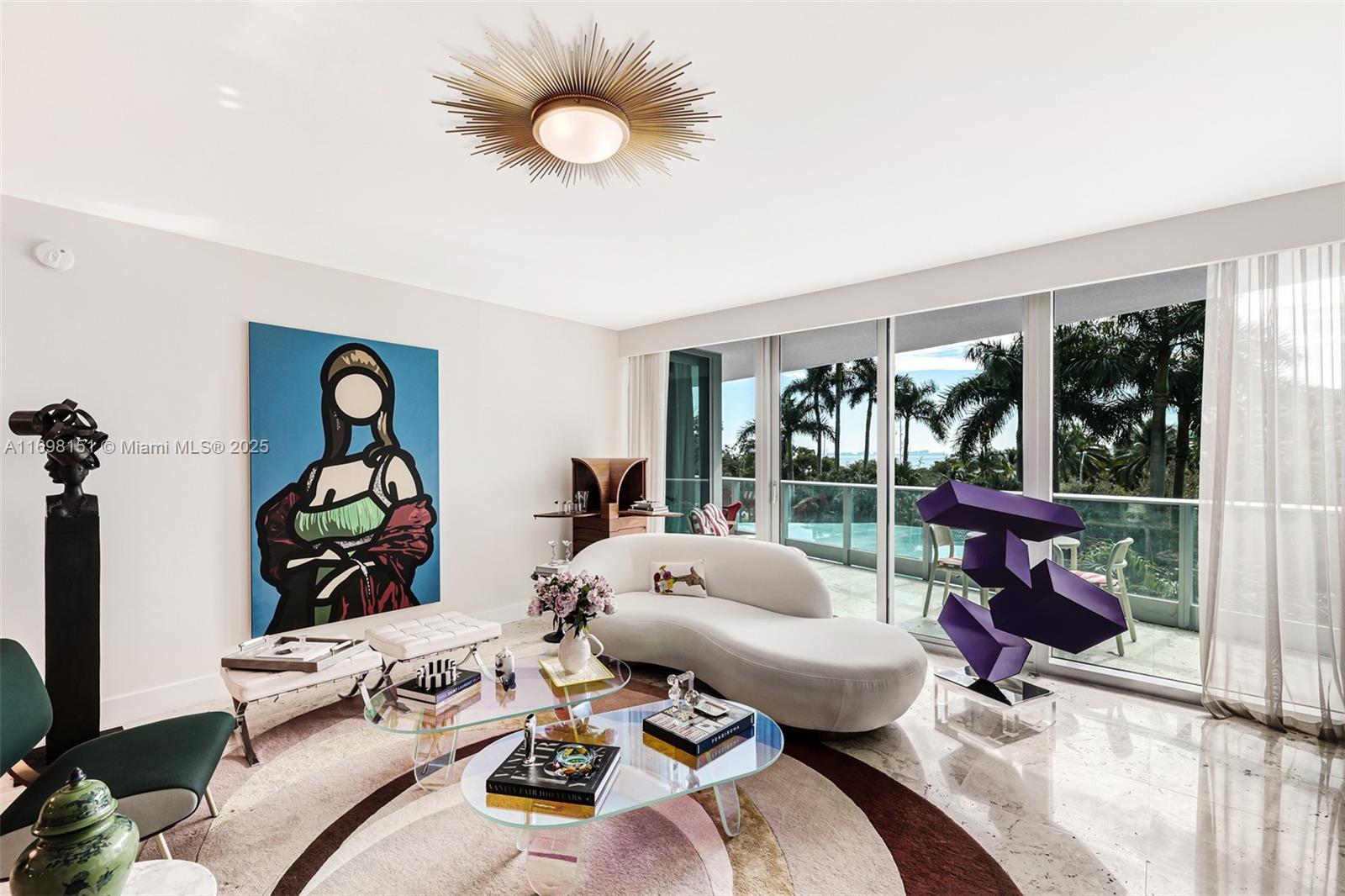 Enjoy this unique and amazing apartment with 2640 living area plus a private 800 SqFt terrace with pool views ideal for entertaining. These 3 bedrooms with en-suite bathroom, guest bath and laundry room. New kitchen with quartz countertop, coffee station and pantry. Marble floors, private elevator, pool  . Grovenor House is nestled in the heart of Coconut Grove, steps from the village's restaurants and shops. Don't miss the luxurious amenities, 24-hour concierge and security, fitness center and spa.