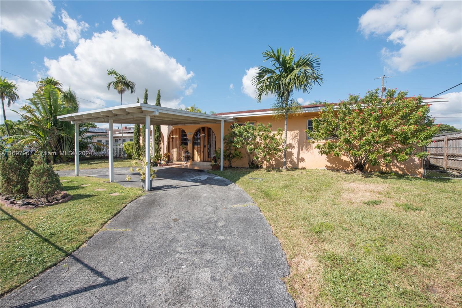 Settle down in this cozy 4 bedroom 2 bath home in the Cutler Bay Area. This home offers spacious bedrooms, tile flooring, walk-in closet, kitchen has eat-at counters, laundry room with cabinets and attic access, door to outside, screened open patio with views of the well-landscaped yard, fully fenced. A storage shed frame. There is also a circular driveway with covered carport. Great location close to the Turnpike, shopping areas, various parks including Harden Hammock Preserve. Give me a call today!