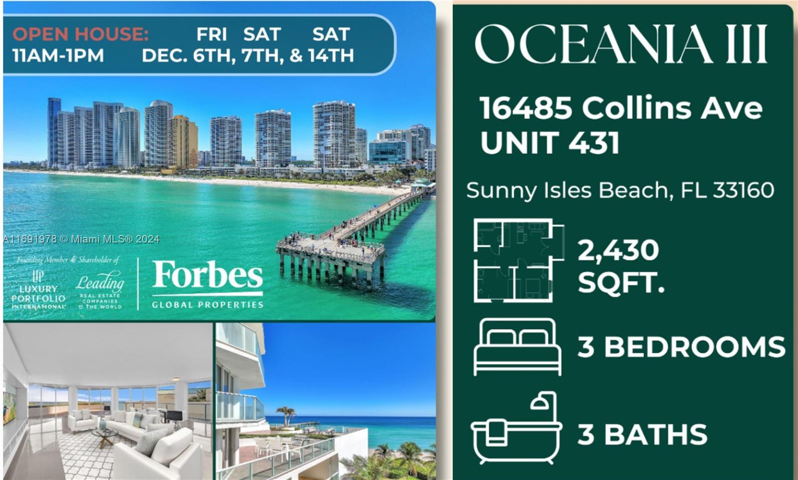 16485 Collins Ave-(direct Ocean View Corner) #431, Sunny Isles Beach, Florida image 1