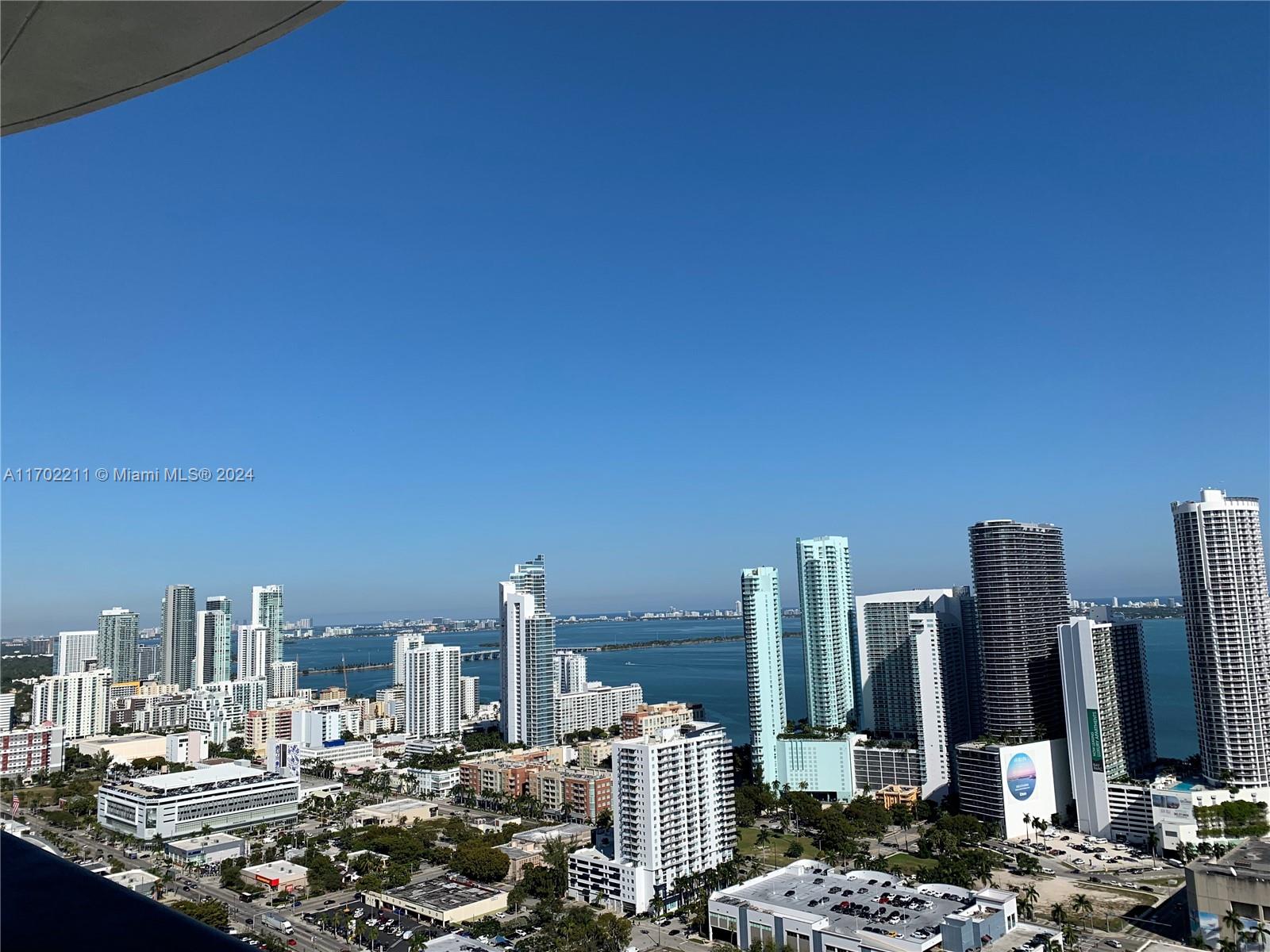 2 bed + 2 bath floorplan with amazing bay and city views, large balcony. Located in the heart of Miami, Amenities include 3 pools, a jacuzzi, spa, gym yoga, and meditation areas, high-speed internet throughout the entire building, glass racquetball court, movie screening theater, modern game room, outdoor lounge, and BBQ area. 24/7 security & concierge. Metro Mover station is one block across the street. Basic cable, internet, water, just minutes from the airport, shops, museums, restaurants, beach and entertainment