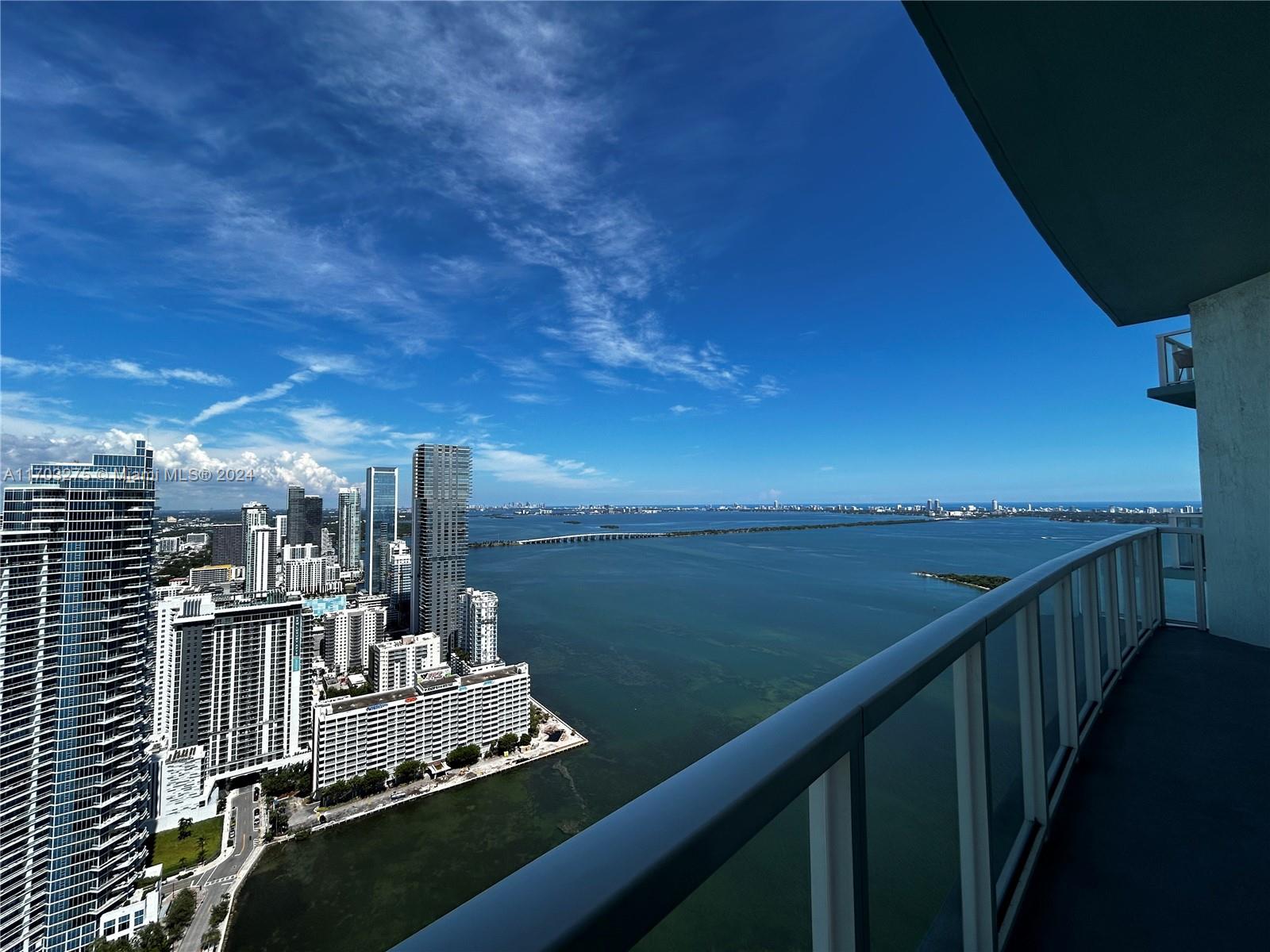 One of the finest units located on the 48th floor of Quantum on the Bay is ready for you! Enjoy amazing bay views from every room and your oversized private balcony. This 2/2 home in the sky features a recently updated kitchen w/ stainless steel appliances, granite countertops, impact windows, tile floors throughout and washer & dryer. Building amenities include: 2 pools, private gym, theater, business room, valet, 24-hour security, mini market, full concierge & party room. Directly across from Margaret Pace Park, and minutes to Downtown, Wynwood and Design District and all main highways. Owner will consider First & Security for qualified tenant! Water & Wifi Included.