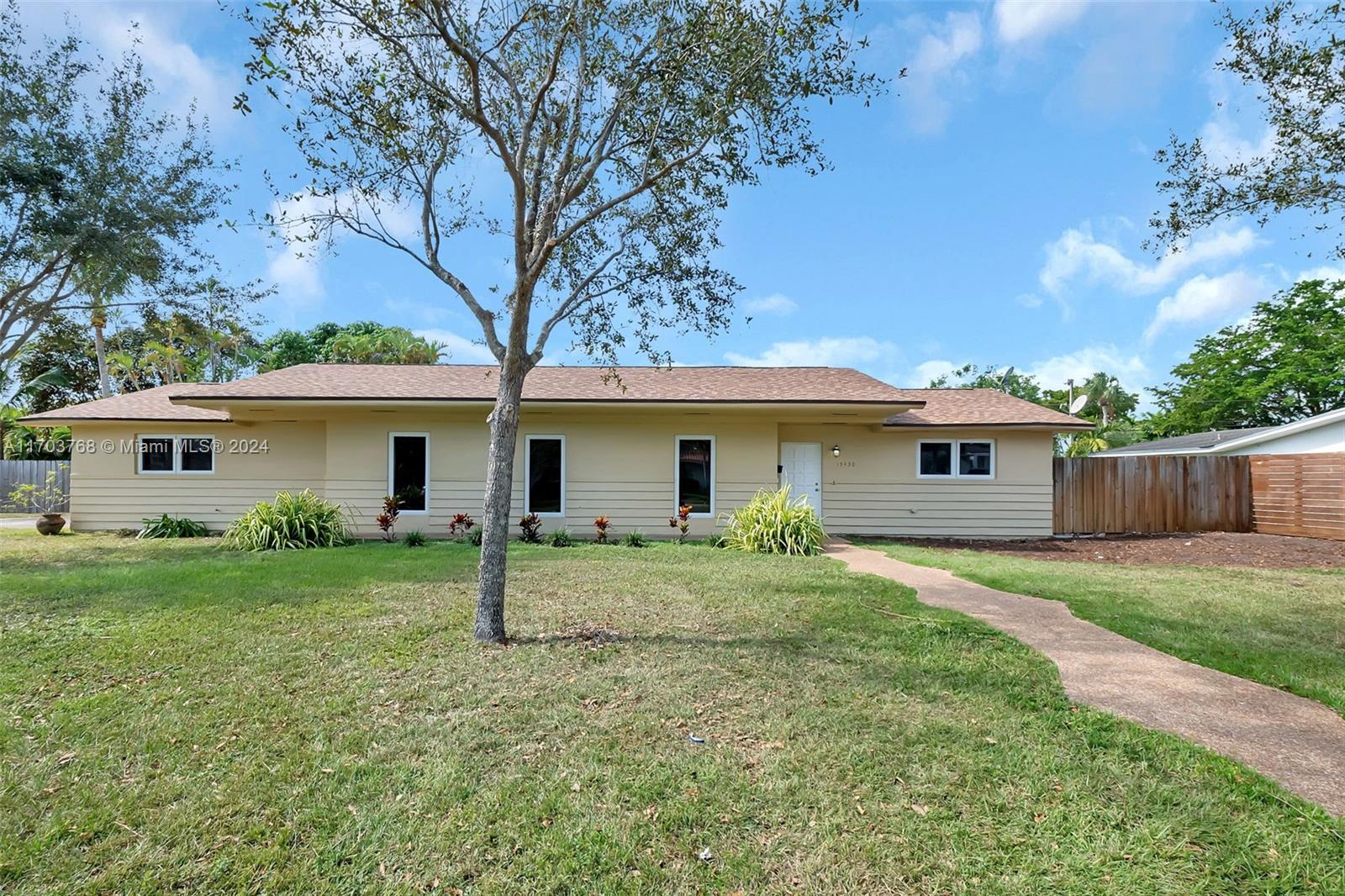 Stunning Estate Home in the charming Village of Palmetto Bay! Located on a spacious 15,625 SF lot, offering 3 beds, 3 baths, and a 2-CG complemented by a private pool. Step into comfort with a combination of tile and wood flooring, remodeled bathrooms & a delightful eat-in kitchen flooded with natural light, with captivating view of the pool area. Enjoy Miami's lifestyle & perfect for celebrating endless summers while entertaining in the covered terrace, oversized swimming pool, and generous patio space. Notice that yard and pool maintenance are included. Nestled on a tranquil street, w/a fantastic location close to excellent schools, shopping centers, great restaurants, & major roadways. Main room size 11'4" X 15'4", Living Room size 12' X 20'. New roof & impact resistant doors & windows