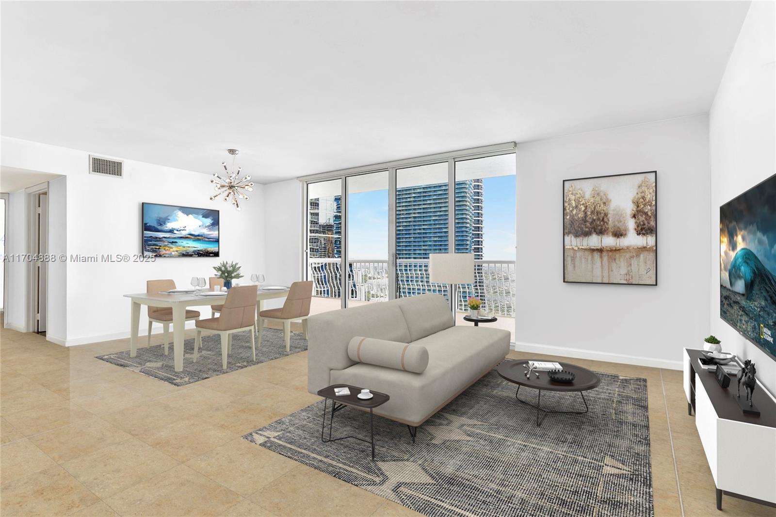 Perfect blend of lifestyle and investment, with Airbnb-friendly policies allowing daily rentals, this modern 2-bedroom, 2-bathroom + den corner condominium in the heart of Brickell is bathed in natural light, this sun-drenched residence features panoramic city skyline views, partial bay vistas, and a spacious wraparound balcony.
The open floor plan boasts custom Porcelanosa floors, a gourmet kitchen with stainless steel appliances, renovated bathrooms, walk-in closets, motorized shades, in unit washer and dryer. Rarely, it also includes two designated parking spaces.
Enjoy resort-style amenities near Brickell’s top-rated restaurants, shopping, and nightlife, as well as the beach, downtown Miami, and Miami International Airport.