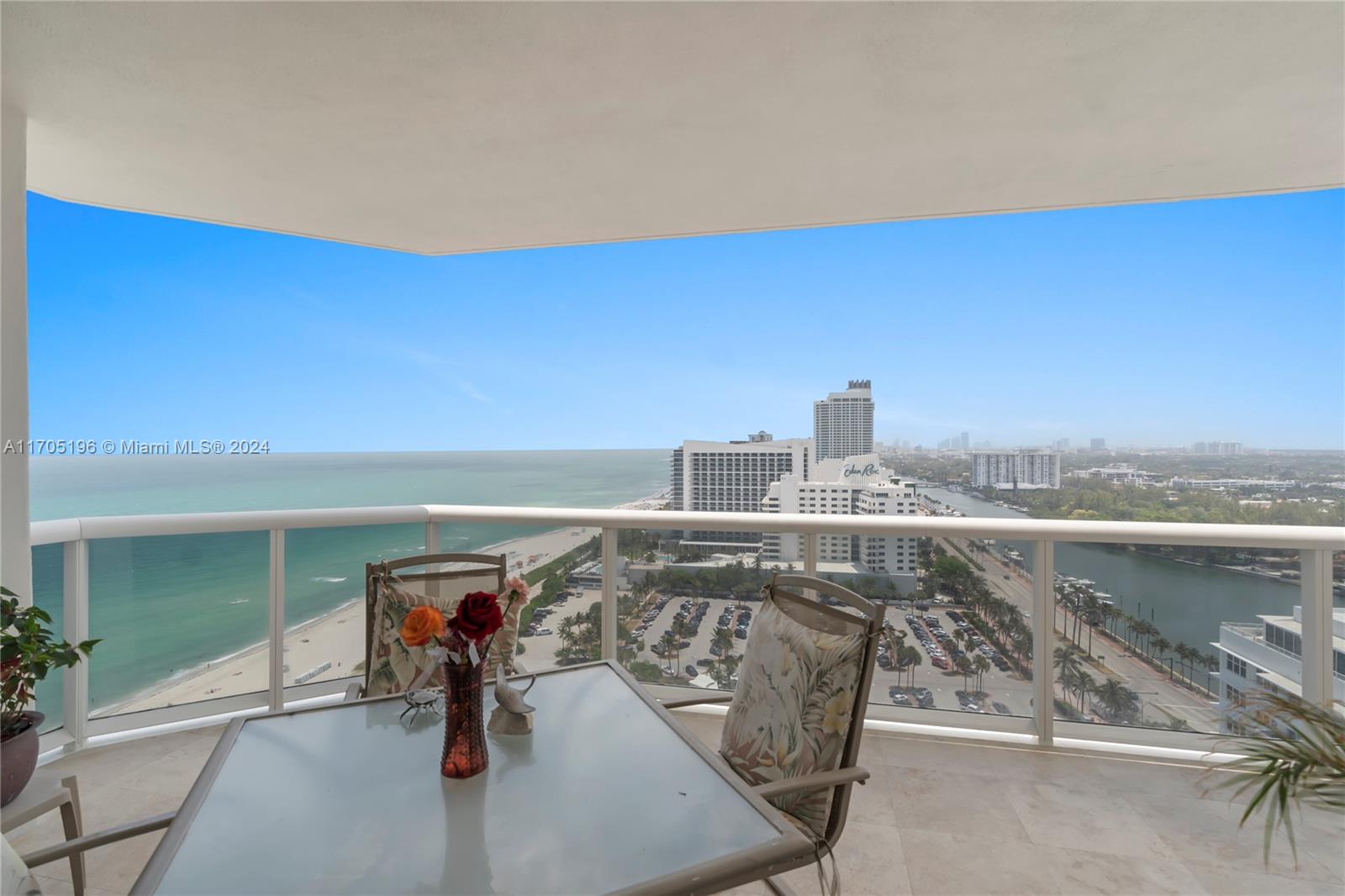 This fully furnished 2/2 apartment offers spectacular unobstructed views of the ocean, city, and bay. The residence spans across 1,490 sqft with an open kitchen, marble floors, floor to ceiling glass windows, spacious walk-in closet, large terrace accessible from all rooms, marble bathrooms withs jacuzzi tubs and dual sinks with separate shower. Building offers 1st class amenities: 24hr. security, valet, concierge, tennis court, heated pool, gym, personal trainers, free classes-yoga, Pilates, aerobics & Zumba. 16,000SF Oceanside club & spa, steam rooms, saunas, indoor/outdoor hot tubs & massage therapists. Please click the virtual tour link to see a video of the property.