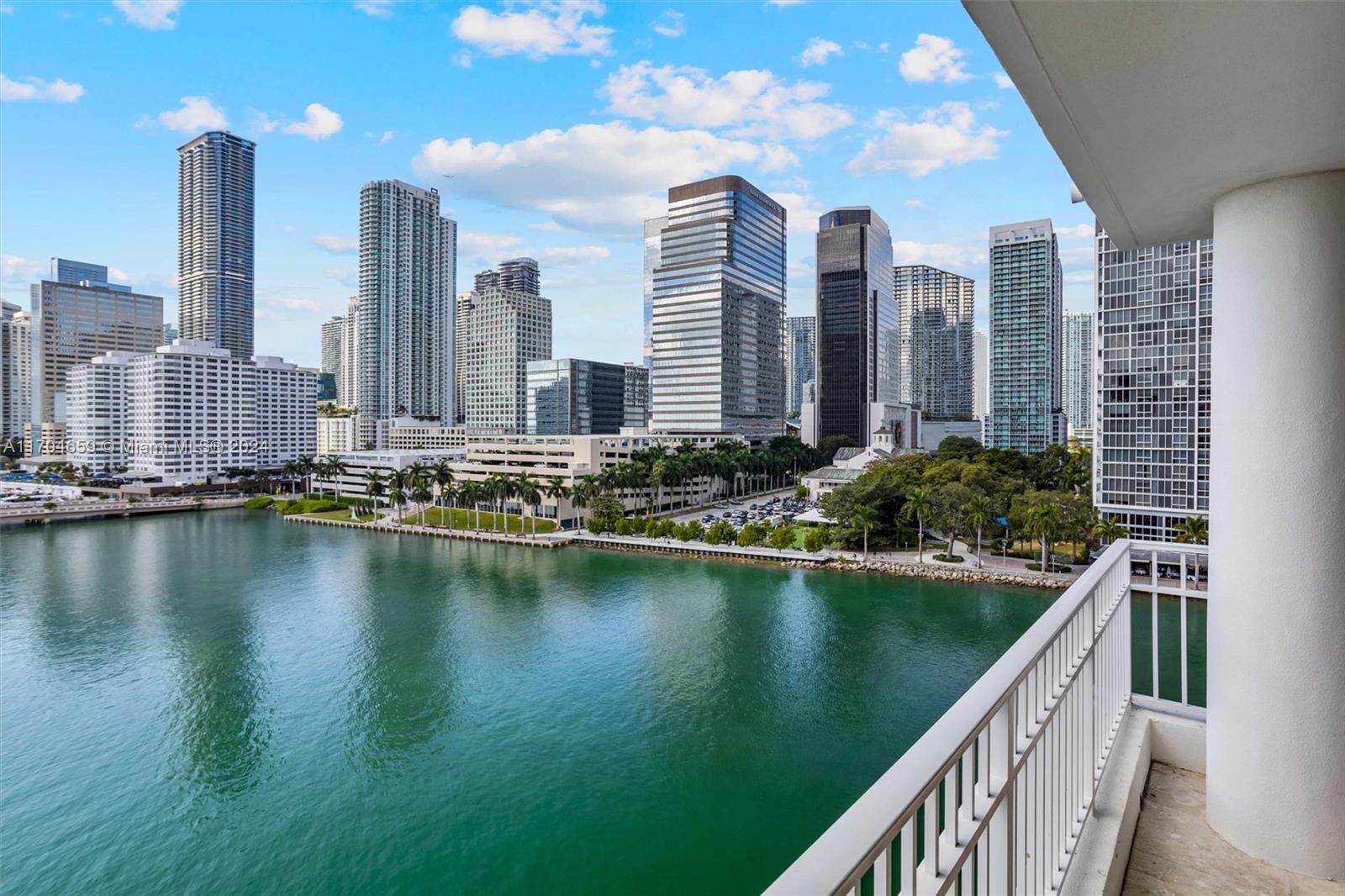 Discover this highly desirable 3-bedroom corner unit in Courvoisier Courts, boasting two balconies with stunning views of the Bay and City skyline. Filled with natural light, this spacious residence offers 2.5 bathrooms, sleek porcelain floors, two parking spaces (tandem), and two climate-controlled storage units. Nestled on the exclusive and secure Brickell Key Island, this home provides a private, prestigious lifestyle. The building is financially solid, has no special assessment, and has great amenities that include a pool deck and BBQ area (currently under renovation), 24-hour concierge, valet services, a modern fitness center, racquetball court, and an entertainment room. Don’t miss this chance to own the sought-after 03 line in one of Brickell Key’s top buildings!