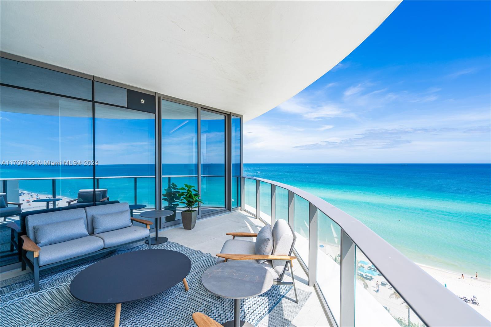 AMAZING oceanfront 4 beds + den / 5.5 baths unit at The Ritz Carlton Sunny Isles!! It boasts the largest layout in the whole building, and let me tell you, the views are absolutely breathtaking! From all the balconies and floor to ceiling glass windows throughout the unit, you get to enjoy beautiful panoramic views of the ocean, bay, and skyline! This unit comes with a private elevator for added convenience. The kitchen is a dream come true, featuring Snaidero cabinets and top-of-the-line Gaggenau appliances. The entire unit has been professionally designed and furnished with no expense spared! Seller Financing Available. If you're looking for a true piece of heaven by the ocean, this is it!