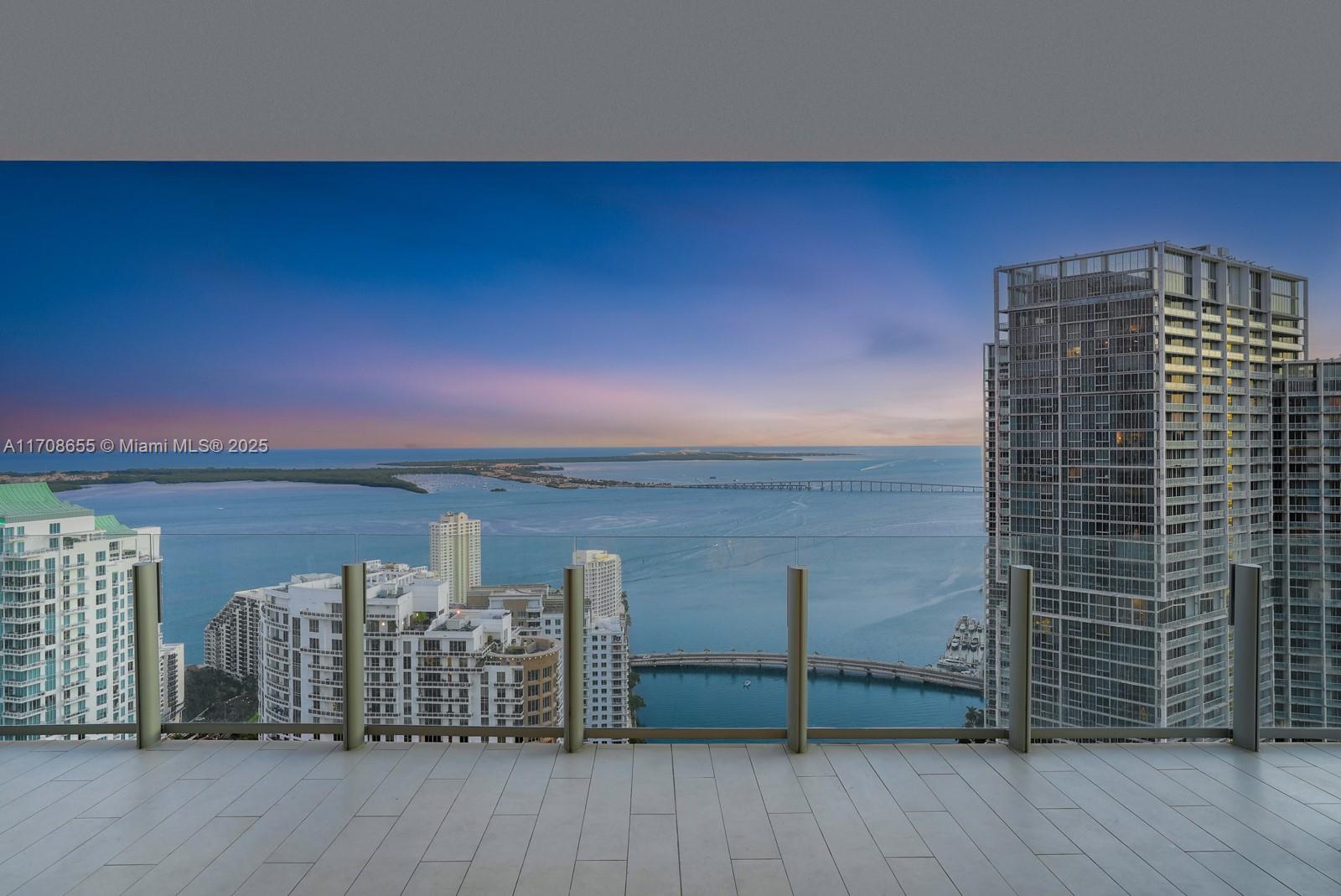 Indulge in the best views in the building & the epitome of sophistication with this brand-new 3 bedroom+Den+Family+ Staff 4.5 bathroom residence at the prestigious Aston Martin Residences. Designed to reflect the iconic elegance of the Aston Martin brand this home offers stunning views of Biscayne Bay & Miami Beach through expansive floor-to-ceiling windows & a private, spacious balcony. This residence features exceptional craftsmanship, including gourmet kitchen equipped with Gaggenau appliances, marble floors & offers an unmatched lifestyle of comfort, luxury & convenience.
Enjoy unparalleled amenities on the Sky Amenities level, offering over 42,500 sq. ft. of luxury including an infinity pool, spa, movie theater, private boat for residents' use, state-of-the-art fitness center & more.