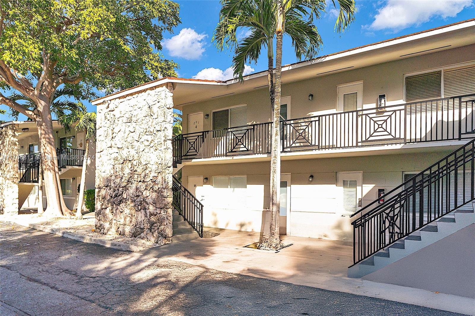 Great investment opportunity to own a charming 1 bedroom, 1 bath condo in one of the most coveted neighborhoods in Coral Gables. Easy to rent. This bright 2nd-floor, corner unit on the tree-lined Edgewater Dr, is ideally situated close to Cartagena Circle, South Miami & Coconut Grove. Updated kitchen w/ granite countertops, SS appliances, crown molding throughout, tankless water heater, blinds, spacious built-in closet in bedroom, laundry facilities in building, community pool, assigned parking, plus street parking for guests. Given its proximity to many great parks, tree-shaded walking & cycling paths, marinas, popular restaurants, and shopping, it offers the ideal Florida lifestyle at your doorstep. Rented at $2,150/mo. until January 2026, your investment is solid from the start.