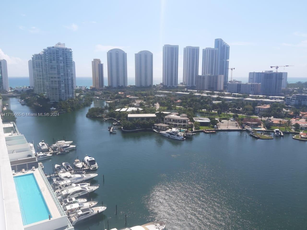 Stunning Intracoastal and Ocean views from this TurN Key & completely flow-through Corner Unit. Boasting a spacious 1,688 sq ft 3 Bedroom / 3 Bath layout, Open Kitchen concept with Stainless Steel appliances and Cordova marble in living and dining areas. The building offers Complimentary valet parking; A private spa with saunas, steam rooms, three waterfall Jacuzzis, plus a unique Rejuvenation Center! offering the latest techniques in relaxation and beauty treatments; Bayfront Fitness Center; Olympic-style cascading infinity-edge pool. Perfect for boat lovers as well, Dock Space available for rent/sale.