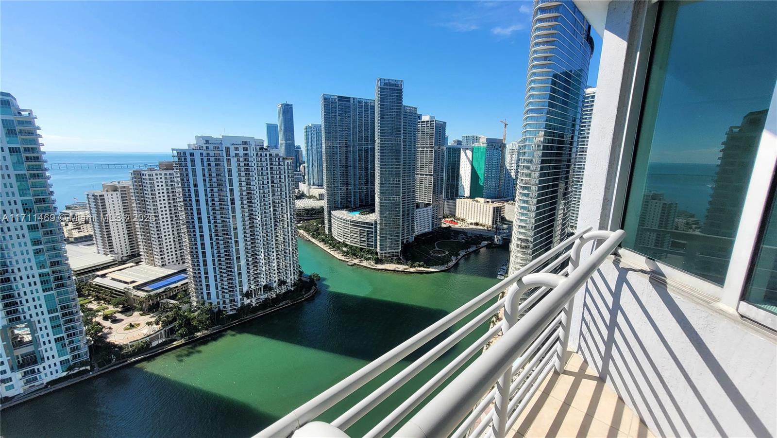 Best Priced Apartment at One Miami. Beautiful 2 bedrooms 2 bathrooms split plan.  located on 41st floor with amazing views water and Brickell skyline views. Water views from every room. Unit has Italian kitchen cabinets, stainless steel appliances, and granite countertops. Washer and Dryer inside the unit. Building amenities include: Fitness Centers, Party Rooms, Bike Storage, Convenience Store, 24/7 Valet, Concierge and security. Located in the heart of Miami where the river meets the bay. One Miami is the only Bayfront property in Downtown Miami. One parking space, internet and basic cable are included