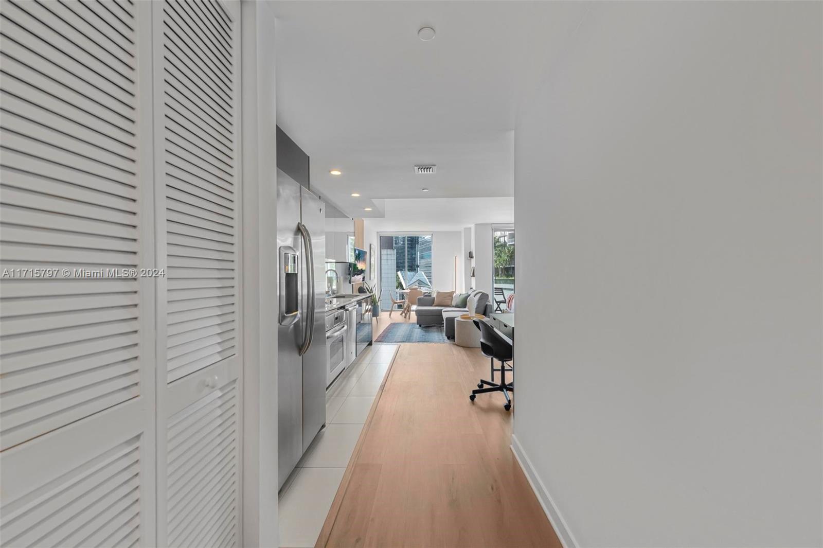 Fully furnished in the heart of Brickell, just steps from Brickell City Centre and the Metro Mover stations in one of the most vibrant financial districts in the U.S.! This 551 SF studio is short-term rental ready, with the association allowing rentals up to 12 times per year 31 days. Enjoy modern amenities, including a rooftop pool, gym, and a terrace offering stunning skyline and Miami River views. Open concept floor plan features floor-to-ceiling windows, a spacious private terrace, kitchen with Italian cabinetry, appliances, imported stone countertops, and designer tile flooring. The building offers exclusivity with only 192 units (8 per floor) and low HOA fees. Valet parking is available. Currently rented for $3,500/month. Move-in ready or turnkey rental!