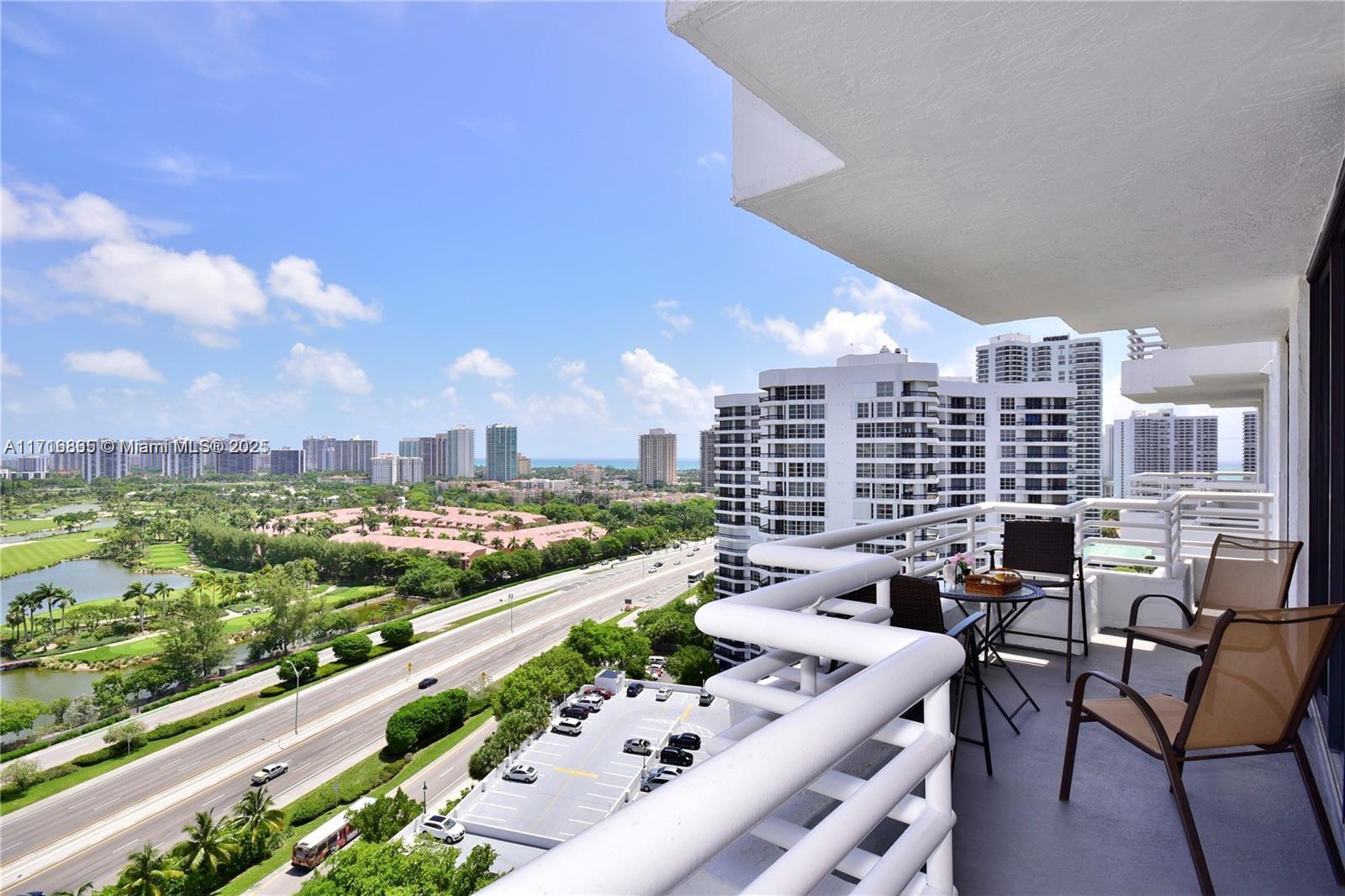 Beautiful Furnished 2 beds 2 baths with stunning ocean, city and golf course views!!! Featuring a separated kitchen with stainless steel appliances, terrace, and washer/dryer in the unit. Park Central offers 24 hour security and doorman, fitness center, sauna, swimming pool, jacuzzi, volleyball court, valet service, and parking garage. Located in Aventura minutes from the beach, and walk distance to Aventura Mall, the jogging circle, shops and much more... No pets. Water, internet and cable included in the rent.