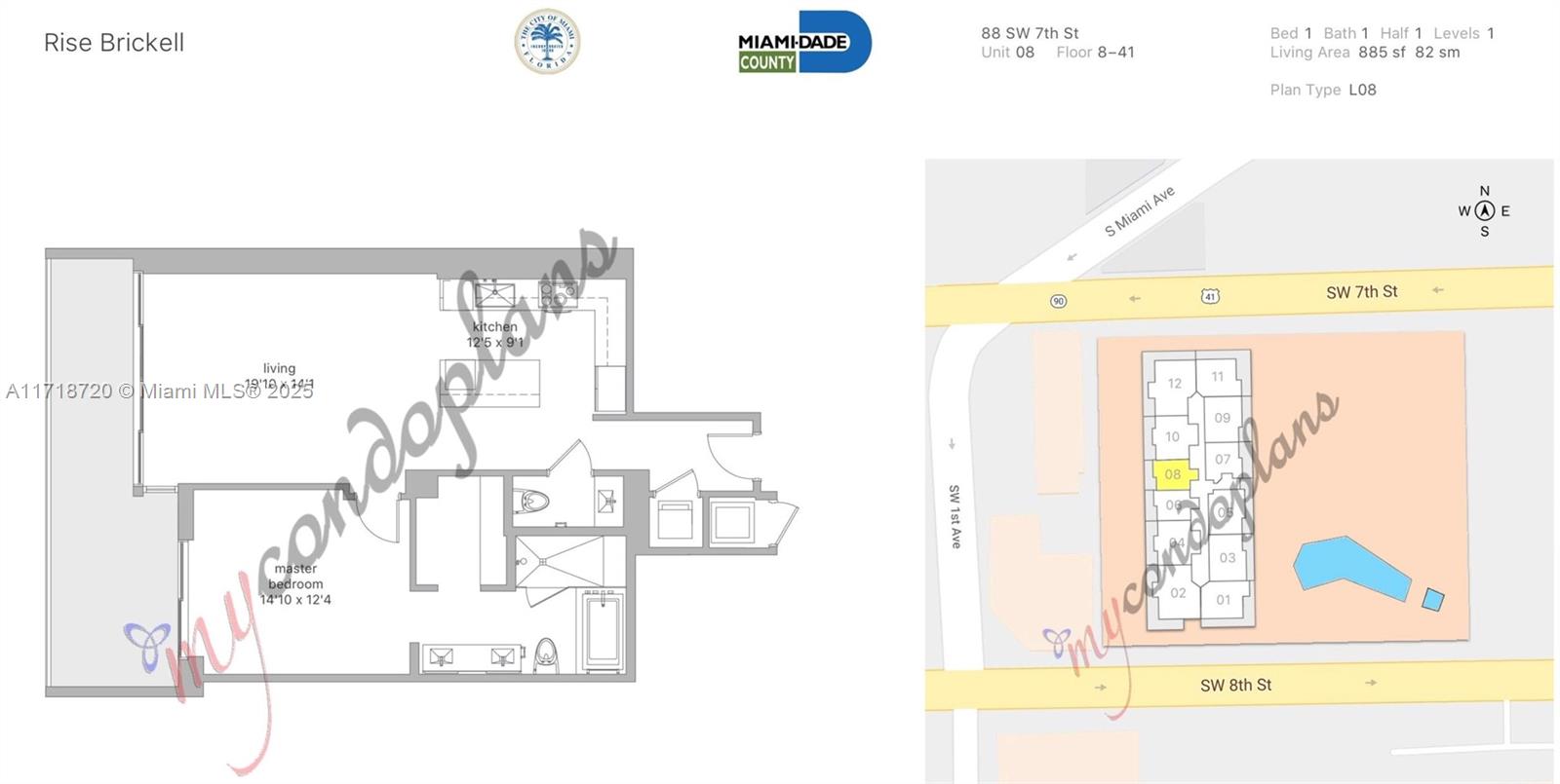 88 SW 7th St #1608, Miami FL 33130