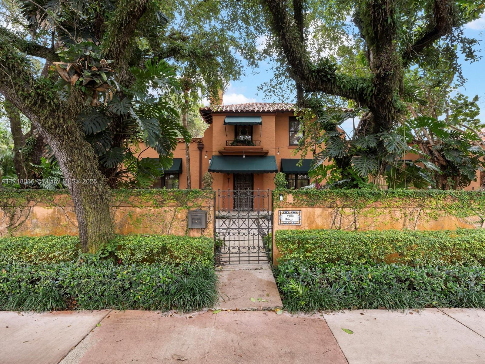Located in the heart of Coral Gables, in the Historic Landmark Villa Allegra, this home beautifully blends Mediterranean elegance with Latin American architectural charm. Set on over half an acre of pristine gardens, this estate features two tranquil fountain courtyards and expansive living spaces perfect for sophisticated entertaining and refined daily living. A gourmet kitchen and morning kitchen elevate every moment at home. The elegant owner’s suite boasts two opulent bathrooms for the utmost privacy and indulgence. An orchard of fruit trees offers an endless bounty. Just five minutes from the Biltmore Hotel, Venetian Pool, Granada Golf Course, and cafes, Villa Allegra is a lifestyle of distinction. Schedule your private tour today!