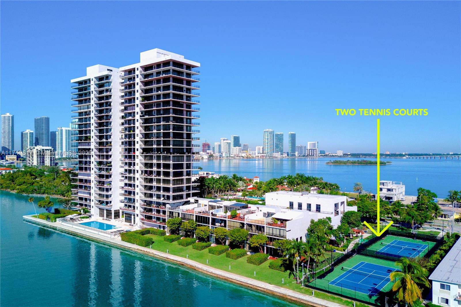 VENETIAN ISLAND LIVING WITH SPECTACULAR WATER & SKYLINE VIEWS FROM THIS RARE HIGH FLOOR RESIDENCE! Revel in sunrise & sunset views draping Downtown skyline, Biscayne Bay, Venetian Islands, Port of Miami, Miami Beach & Edgewater. Over 2,000sf in the desirable east tower, this Converted 2BR/2.5BA offers a spacious flow-through design w/ flexibility to easily Expand to the Original 3BR floorplan. This unit features N & S exposures from 2 Expansive Terraces, soaring 9FT ceilings & new impact glass doors w/ TWO parking spaces! 1000 Venetian, an exclusive low-density boutique building, is nestled on 3.5 lush acres, w/ top tier amenities: 2 pools, 2 tennis courts, gym, 24-hr concierge & more! Central location close to Design District, Airport, Brickell, Sunset Harbour & Miami Beach. Easy to show!