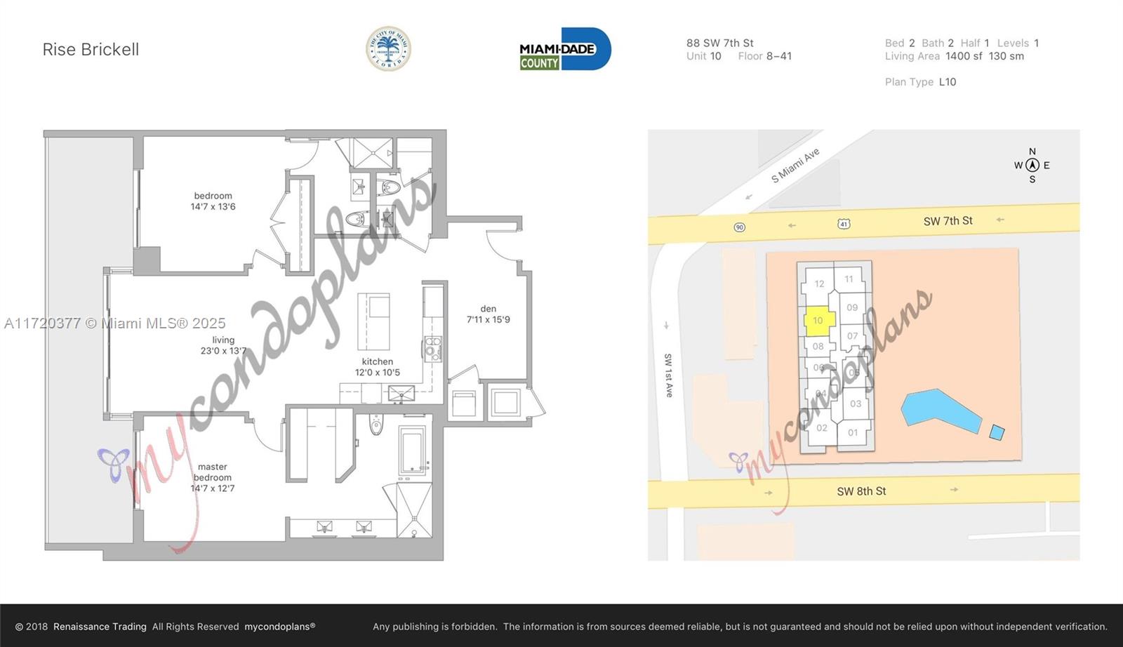 88 SW 7th St #1110, Miami FL 33130