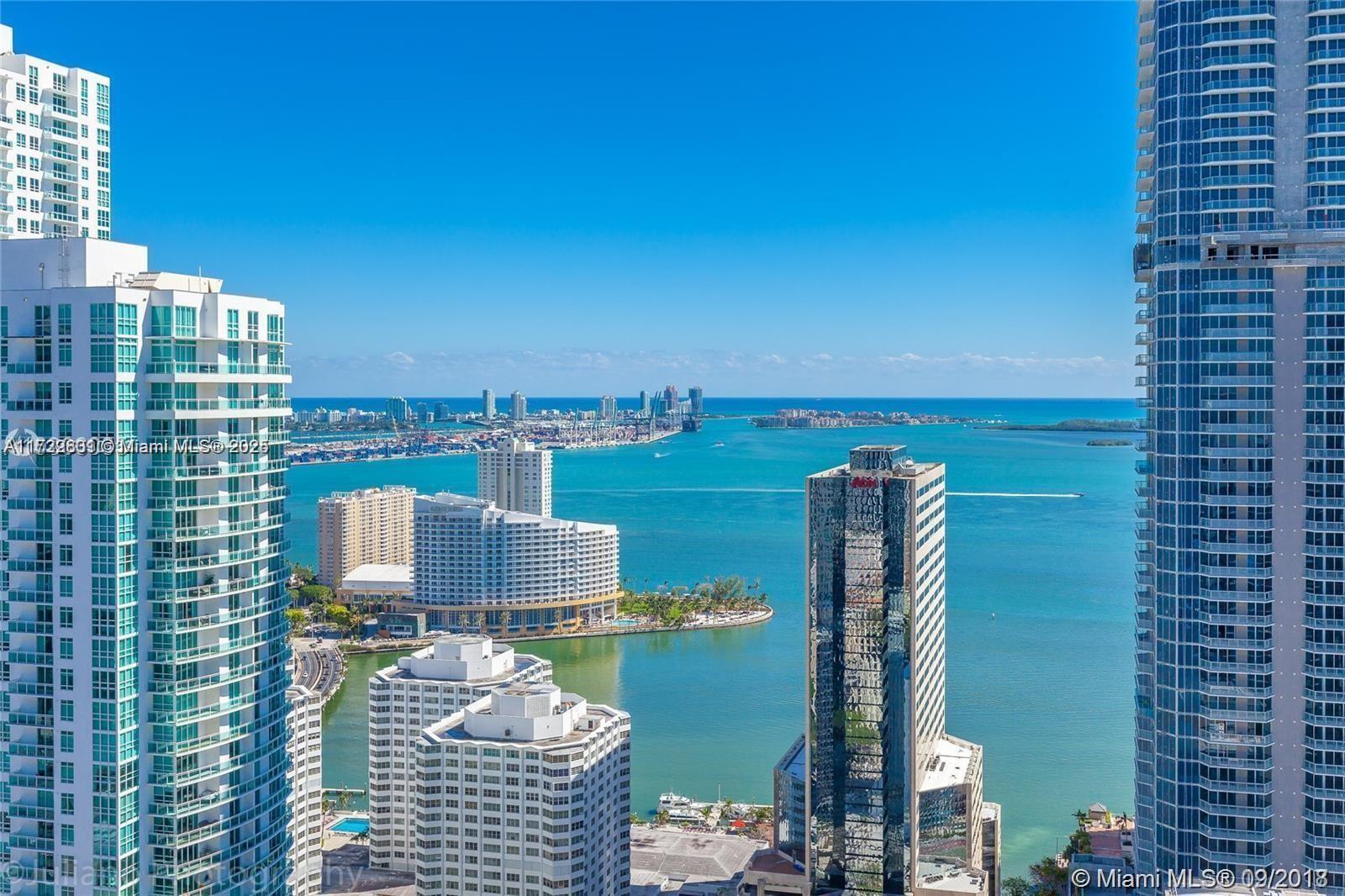 AMAZING DIRECT WATER VIEWS!!!Private elevator leads you to this fabulous East facing unit at the new 1010 Brickell. 2BR + Enclosed Den converted to 3rd BR/3BA. Floor-to-ceiling windows throughout. Expansive private balcony with direct views of Biscayne Bay & South Beach. European-inspired kitchen cabinetry. Washer & dryer. Automatic Blackout and Sheer shades. Unparalleled amenities for every member of the family. Enjoy a state-of-the-art outdoor theater or indulge in the trendy food & drink menus with 5 star services at The Treetop Lounge. Residents can enjoy the rooftop pool deck or the indoor pool at The Club at 1010 surrounded by retractable glass walls. Co-ed hammam Turkish steam bath area, saunas, Basketball & Racquet ball rooms, bowling and more! *2 PARKING SPACES*6 MONTHS RENT $8000