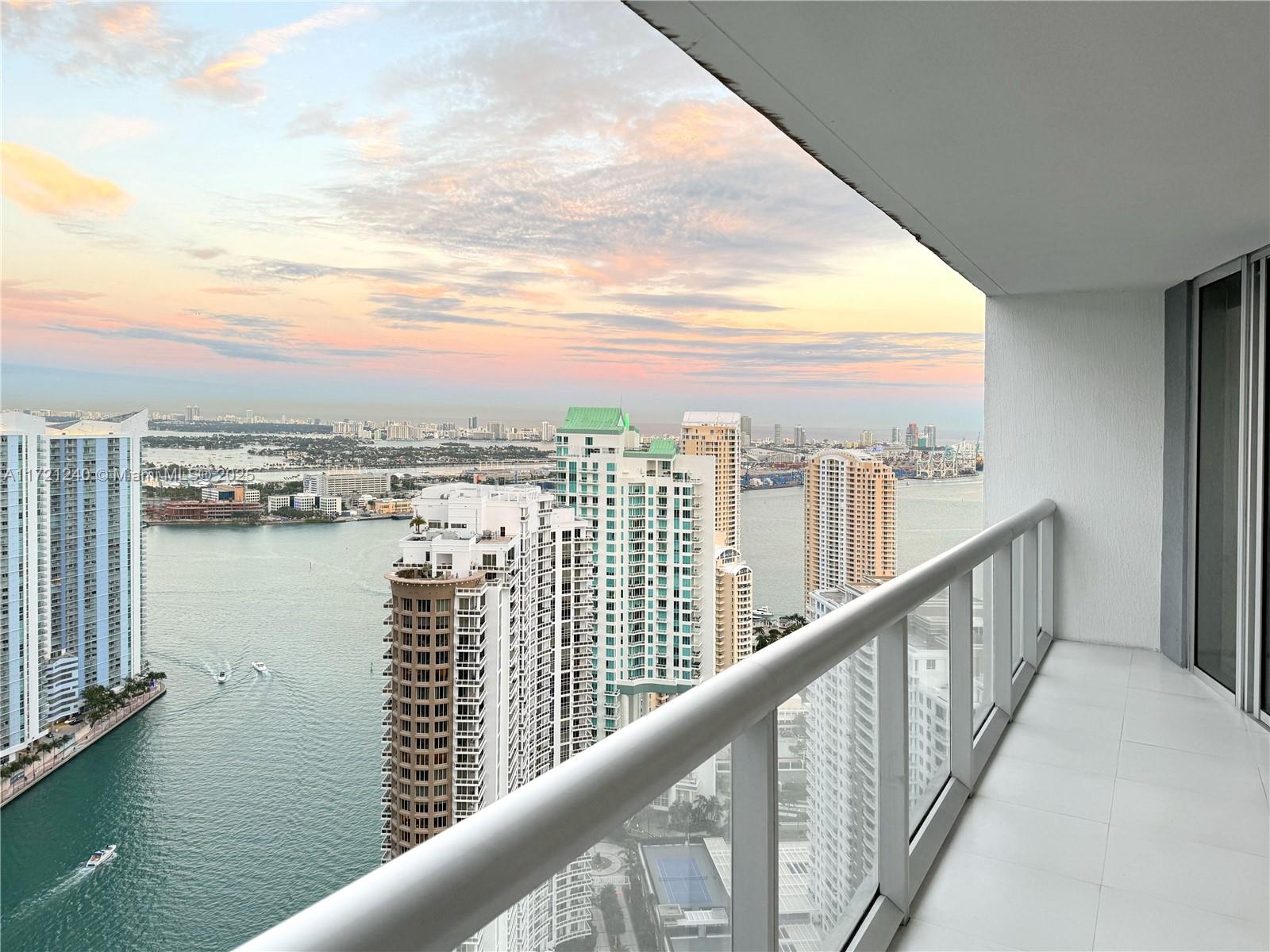 Experience luxury living in the heart of Brickell with this stunning 1-bedroom, 1-bathroom condo at Icon Brickell Tower 2. Perched on the 46th floor, this residence offers breathtaking panoramic views of the Miami skyline and Bay through floor-to-ceiling windows, filling the space with natural light. The well-appointed kitchen features premium appliances, including a refrigerator, stove/oven, microwave, and dishwasher. The bedroom boasts built-in closets and mesmerizing views of the Intracoastal and Miami Bay. Additionally, a Nest A/C system ensures modern comfort and energy efficiency. Icon Brickell offers world-class amenities, delivering an unmatched lifestyle in a prestigious location.