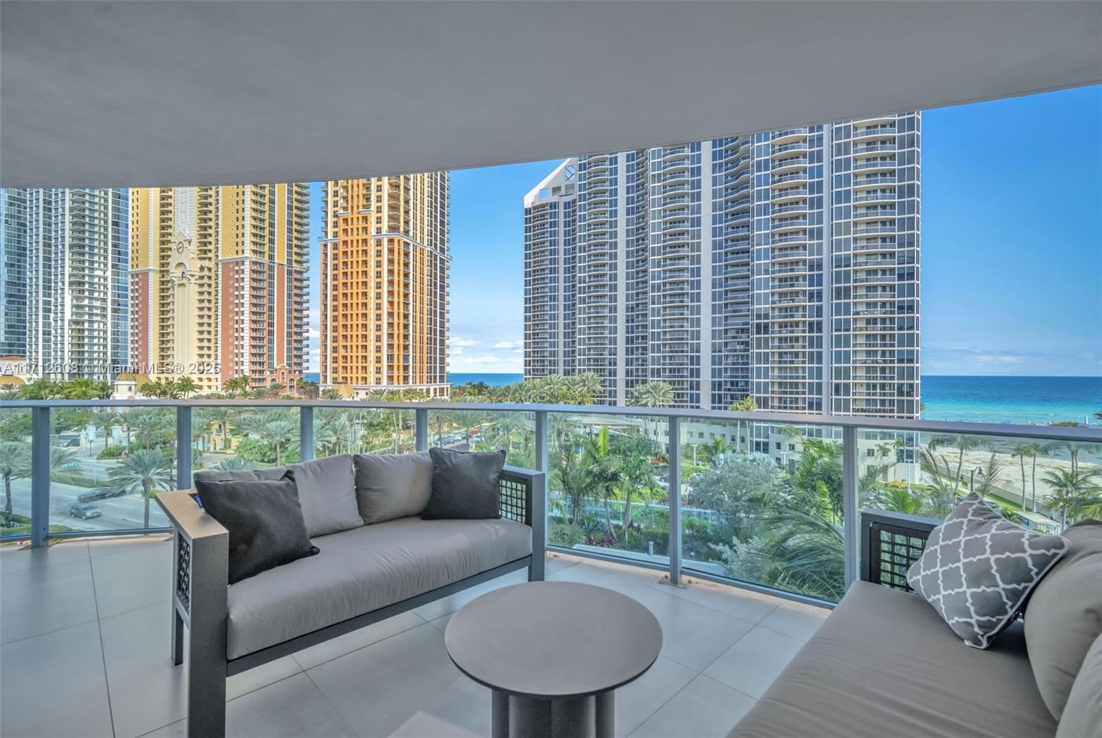 Luxury boutique building with just 61 units located in the heart of Sunny Isles Beach, across the street from the beach, with beach services included. This residence with 2 bed + 2.5 bath offers a 372 sq.ft. private terrace w/ ocean views a 10' floor-to-ceilings windows w/electric blinds and black-outs, private elevator, and smart home technology system and upscale appliances by Wolf and Sub-Zero, It also includes an array of resort-quality amenities such as an outdoor theatre and relaxation area fashioned for families and hosting outdoor events surrounded by lush landscaping, pool, gym, sauna, children playground, 24-hour concierge and one assigned parking and valet. Furniture negociable