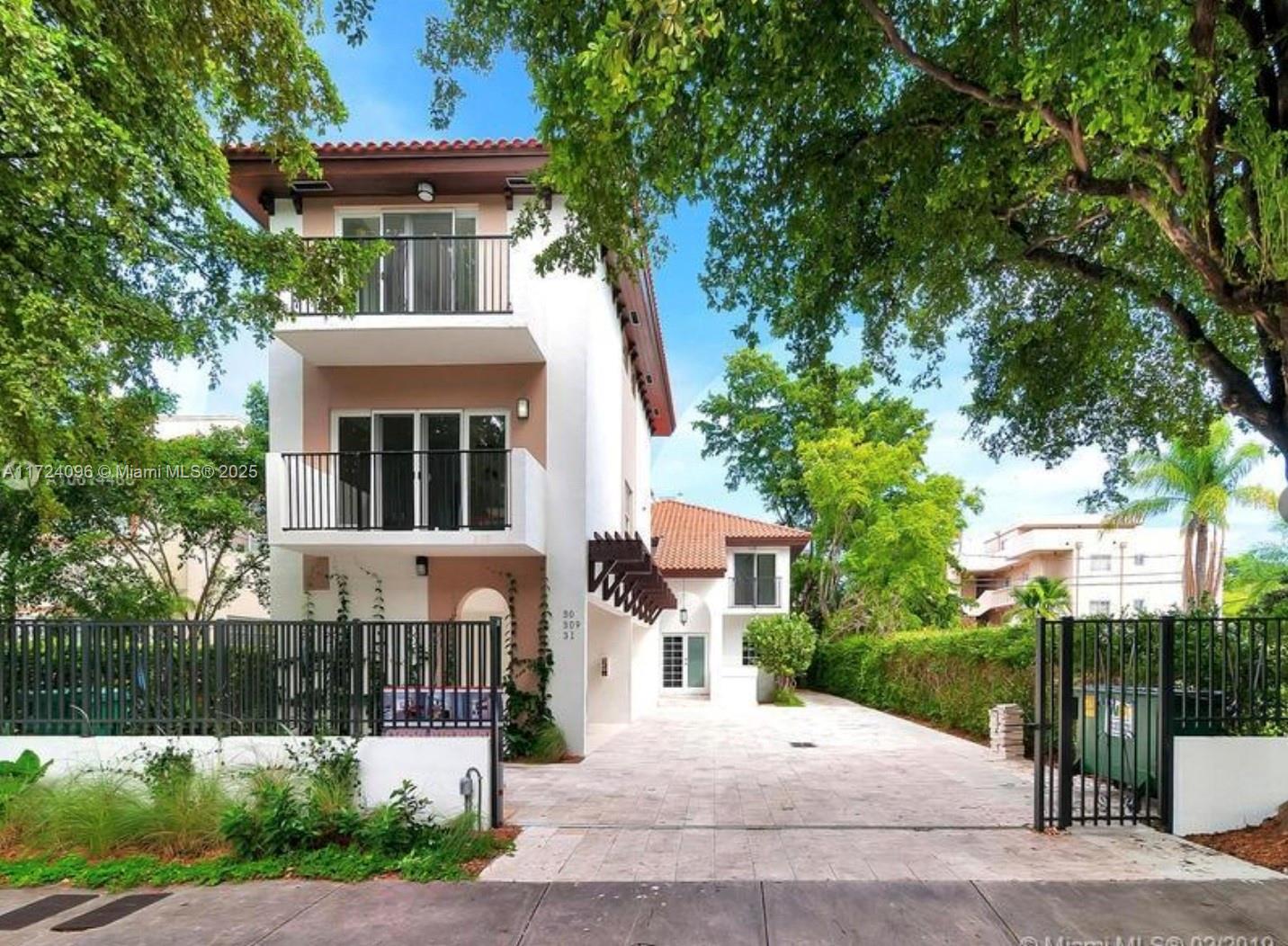 Experience Downtown Coral Gables at it's best in this modern Mediterranean 1,500 sqft two-story townhome/villa. Features include 2 bedrooms with private balconies, 2.5 bathrooms, outdoor deck, 2 gated parking spaces, and a storage room. Hiigh ceilings, impact windows, and a custom kitchen with Bosch stainless steel appliances highlight the open layout. Enjoy Coral Gables, "The City Beautiful,". Take a stroll. hop on the free trolley or request a Freebee ride to explore the vibrant downtownm area. Close to top-rated schools, the University of Miami, Merrick Park, and just 12 minutes from Miami International Airport. Small pets welcome with a non-refundable pet fee. Move in with 1st month’s rent and 1-month security. Available March 1st. Don’t miss out on this Coral Gables gem!