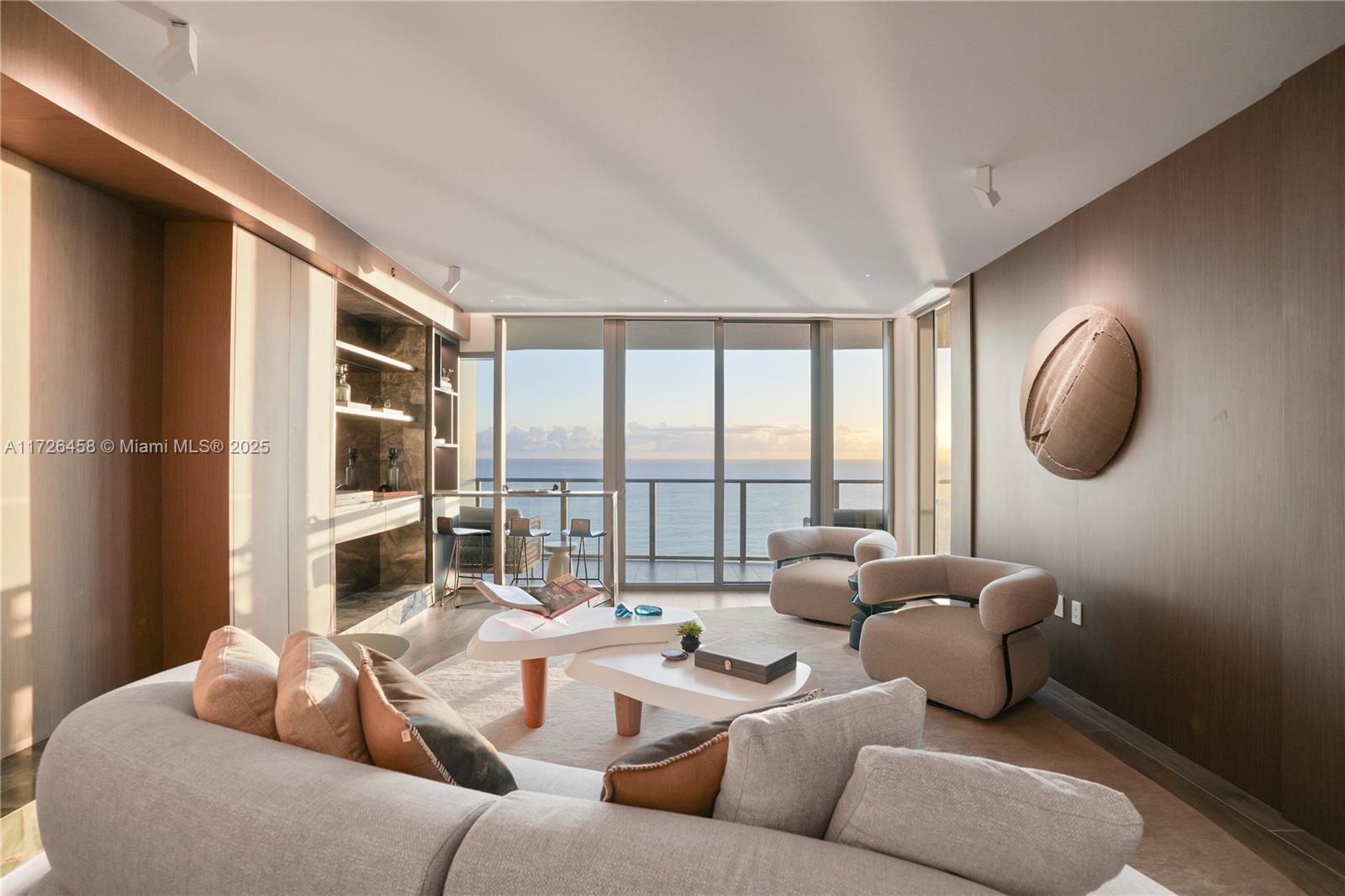 Southeast corner unit on the 15th floor with direct east ocean views and west facing sunset views. This 3 bed 3.5 bath residence offers 2,500 sq ft of turnkey luxury, fully furnished by Farache Bromberg with timeless designer details. Flow through layout with floor-to-ceiling glass in every room, built-in closets, and high end, timeless finishes throughout. Experience resort style amenities including two pools for sunrise and sunset, a state of the art fitness center with steam room and sauna, coffee room, theatre room, wine room, and elegant club room. Move in ready, just bring your suitcase.