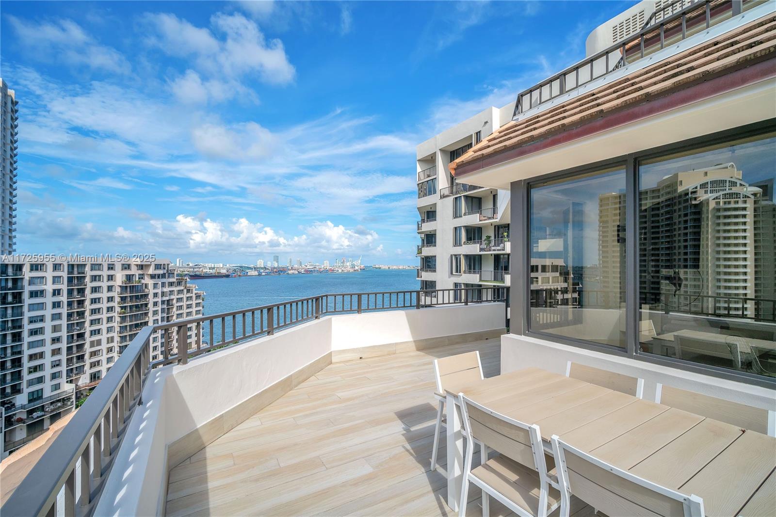 Welcome to refined living on exclusive Brickell Key Island! This 2-bedroom, 2-bathroom corner apartment, fully renovated, offers 1,552 sqft of modern elegance. The expansive 500+ sqft open terrace showcases breathtaking ocean and City Skyline views, creating a stunning backdrop for your daily life. The spacious, light-filled living area flows seamlessly into a state-of-the-art kitchen, perfect for entertaining. The master suite, with its luxurious ensuite bath and walk-in closet, is a serene retreat. A second versatile bedroom with direct access to the terrace and a huge walk-in closet. Enjoy resort-style amenities and the tranquility of the prestigious Brickell Key community, all just minutes from Downtown/Brickell. Easy to show, this residence is the epitome of Miami luxury living.