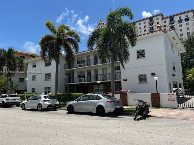 Great small building centrally located in the Coral Gables Area.  Close to stores, downtown Coral Gables, restaurants and main highways.  Renovated 2/1 Condo Unit  in excellent condition.  First Floor Corner Unit.  Two parking spaces. Ideal location.  Easy to show.  Credit report and condo approval required.