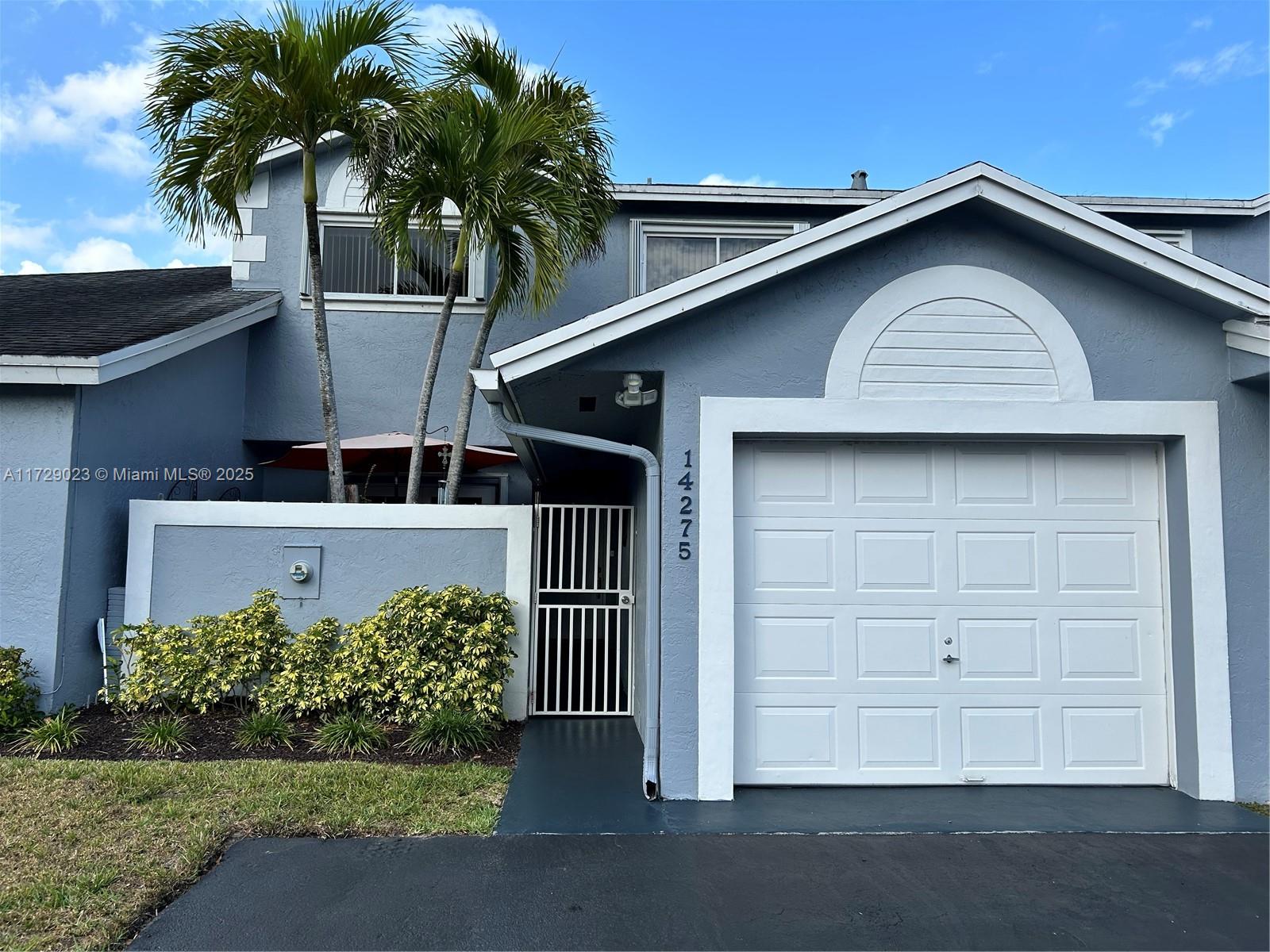 Impeccable 3 Br, 2.5 bath - 2 story townhouse, 1 car garage located at Place Royal in Kendall. The first floor features a granite countertop eat-in kitchen with pantry, stainless-steel appliances and a French door, a flow-through dining, living, family room area, half a bath, laundry room and private patio. The second-floor features 3 bedrooms and 2 bathrooms (including a large master bedroom with walk in closet and private bathroom) and a linen closet. In addition, accordion shutters are installed in all windows and doors. The HOA covers the pool, common areas and the property roof. Pets that are up to 75 Lbs. are allowed. This property is sold "as is" and it is owner occupied. 
This unit cannot be leased during the first year of ownership. 
 Please submit your offer w/ proof of funds.