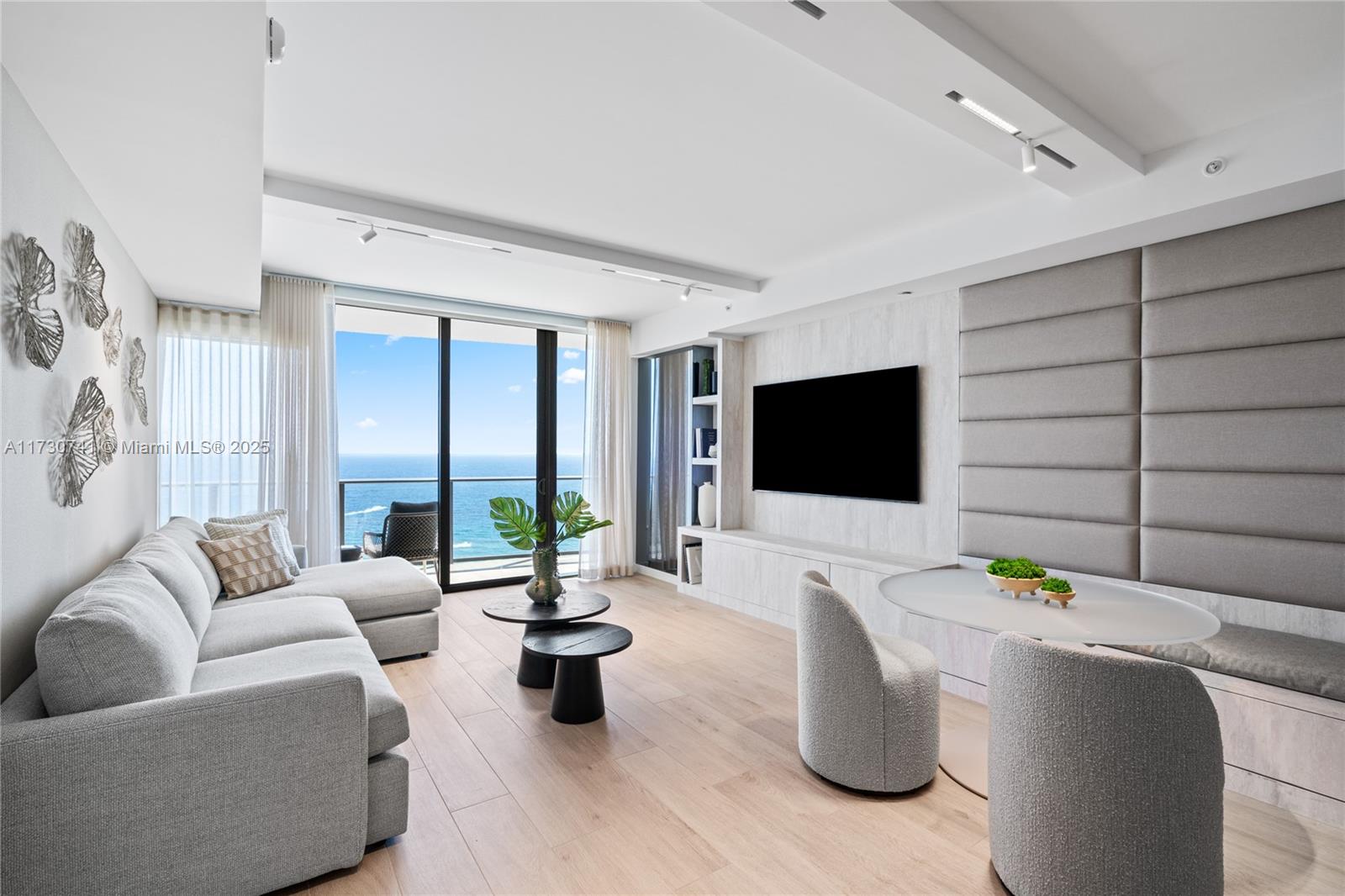 Look no further ! This FULLY FURNISHED 2-bedroom plus DEN residence at Solemar is a masterpiece of design and comfort, professionally designed. Situated just below the lower penthouse on the 18th floor, this beachfront retreat offers breathtaking ocean views from every room. The innovative split floor plan includes a DEN that has been expertly converted into a THIRD bedroom, featuring custom millwork and offering additional versatility to the space. Every detail of this residence has been thoughtfully curated, from the elegant window treatments and wallpaper to the new bathroom and lighting fixtures, creating a seamless blend of style & functionality. Residents of Solemar enjoy an array of world-class amenities, including 24/7 valet service, a tranquil spa, club room, fitness center, etc.