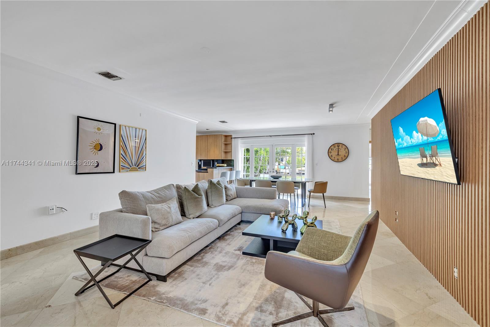 Elegantly renovated and fully furnished, this modern waterfront home is located in the prestigious, guard-gated Biscayne Point community! Designed for seamless indoor/outdoor living, this exquisite residence features a private boat dock, a lush garden, and a multi-level pool area. With 60 feet of water frontage, the dock easily accommodates a 30-foot boat and a jetski. An exceptional opportunity to lease a luxurious waterfront lifestyle!