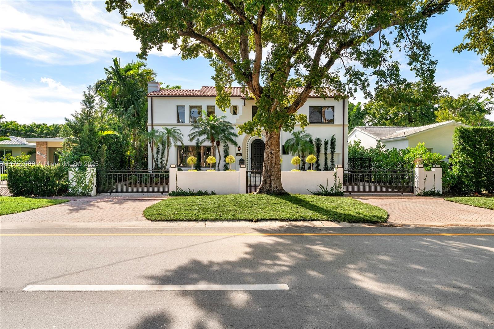 Step into this contemporarily chic 2-story Mediterranean château on Miami Beach’s iconic Pine Tree Drive. This 5-BED/3.5-BATH home is expertly renovated w/ 3,066 SF of stylish interiors on a 7,500 SF lot. Double-gated grand entryway leads to custom winding marble staircase, large family room & modern kitchen w/ marble countertops & top-of-the-line Viking appliances including restaurant-style gas stove. First floor features formal dining room, separate breakfast area, oversized laundry room w/ double LG washer/dryer systems & guest bedroom w/ walk-in closet, ensuite bath & direct backyard access. Second level features spacious primary bedroom w/ private covered terrace & spa-like bathroom, & 3 additional bedrooms. Lush private backyard w/ brand-new saltwater pool/spa & ample lounging space.