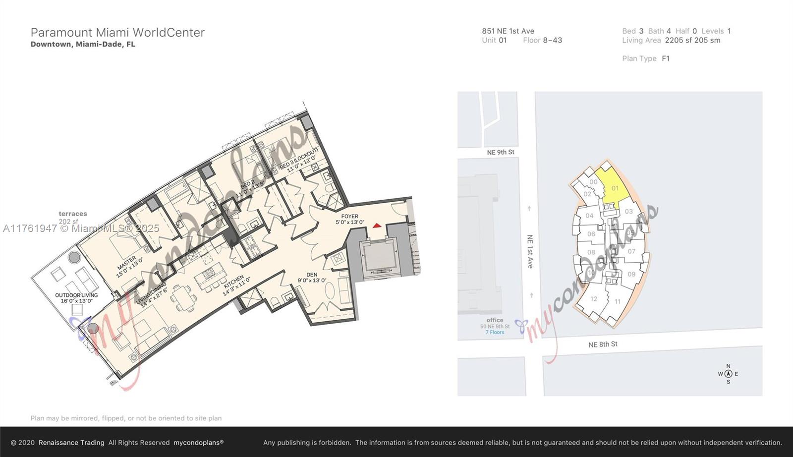 851 NE 1st Ave #2801, Miami FL 33132
