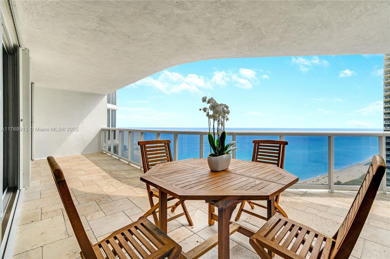 Experience breathtaking ocean views! Your coastal paradise awaits in this luxury 2-bed, 2-bath condo at the elegant Sands Pointe in beautiful Sunny Isles, featuring panoramic vistas of sea & sky from every room. This rarely-available property offers both move-in ready appeal and potential for customization to your personal taste. Step onto the oversized balcony—perfect for outdoor entertaining—and watch spectacular sunrises and sunsets. Set on Miami's most coveted beachfront, Sands Pointe delivers premium amenities: tennis court, expansive pool deck with multiple lounging areas, sauna, valet parking, 24-hour concierge & security, and private beach service. Two garage parking spaces and a storage unit are included. Rentals and pets are permitted. Tenant-occupied until May 15, 2025.