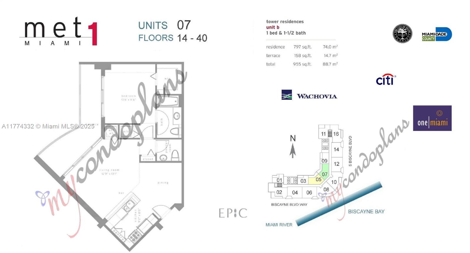 300 S Biscayne Blvd #T-3607, Miami FL 33131