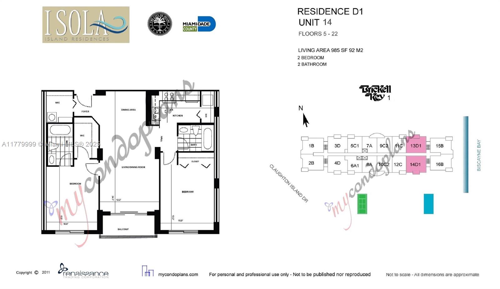 770 Claughton Island Dr #1014, Miami FL 33131