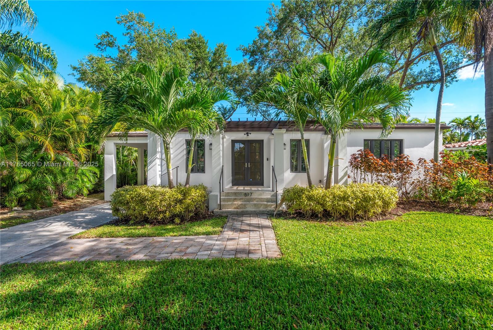 Beautifully updated 3-bd, 3-ba home offers a seamless blend of old-world charm & modern design, located in the heart of Coral Gables. Moments from UM, Merrick Park, Riviera Country Club and more, this property offers unparalleled convenience. Spanning 2,267 SF on a 7,500 SF lot, the thoughtfully designed floor plan ensures both privacy & functionality. The master suite is situated in its own wing, creating a peaceful retreat. The spacious great room opens to a chef’s kitchen, complete w/stainless steel appliances, gas range, custom cabins & quartz counters. Other highlights include pristine hardwood floors, abundant closet space, & a charming Cuban-tiled courtyard surrounded by two magnificent oak trees. Impeccably maintained & move-in ready, this home is a rare opportunity in the Gables.