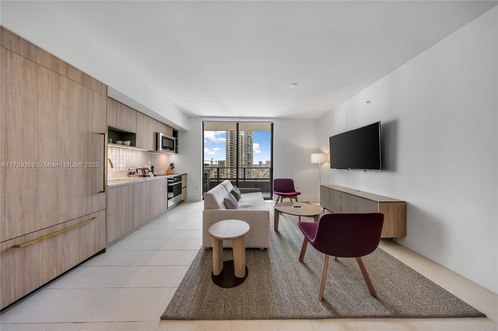 Welcome to Natiivo Miami, a licensed short-term rental building in the heart of Miami Downtown. This turnkey 2 bedroom 2 bathroom residence is 1,072 square feet in size, with wraparound terraces offering stunning views of Miami WorldCenter Shops ad Restaurants. Natiivo Miami is a full-service building with over 70,000 square feet of amenities and
 social spaces, including state-of-the-art fitness, yoga/pilates studio, bootcamp and free weights stations, spa, private treatment rooms, restaurants, cafes, social lounges, 24f7
concierge and valet parking, co-working spaces, and more. Unit is enrolled in hotel rental management program, ideal for investors and end users.