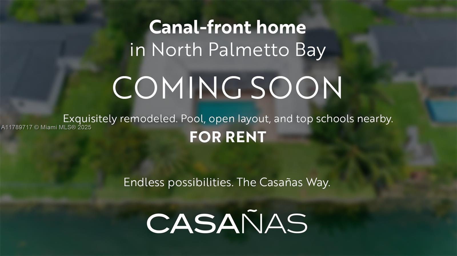 Enjoy the South Florida lifestyle in this beautifully remodeled canal-front home in North Palmetto Bay. Set on a 15,000 sq. ft. with lush landscaping, fruit trees, and wide side yards, it features an open layout, custom kitchen with gas range and high-end appliances, two en-suite bedrooms, impact windows and doors, and a spacious patio with outdoor TV and chimney—perfect for entertaining.

Enjoy boating, paddleboarding, or kayaking right from your backyard, with frequent manatee sightings and native birds.

Recent updates include a new en-suite bath, refreshed primary suite, refinished marble floors, updated cabinetry, and fresh paint.

Near Coral Reef Park and top schools, water access, natural beauty, and small-town charm in The City of Parks. Rent includes lawn and pool care.