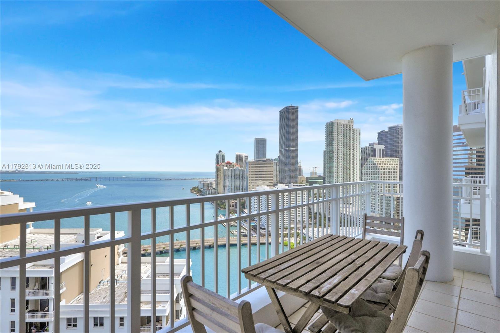 *2 parking spaces* One of a kind unit oversized one bedroom unit at luxurious Courts Brickell Key located in exclusive Brickell Key Island. Enjoy spectacular open water views from the height of this 31st floor unit. Phenomenal unobstructed views of Miami Beach, Biscayne Bay, and the spectacular Miami skyline. Courts offers a state of the art fully equipped gym, indoor racquetball court, bike room, separate work out room, children's play room, bay front swimming pool, jacuzzi, oversized party room with large indoor and out door space for entertaining overlooking the bay, concierge, free valet, concierge, dedicated receiving room for all your packages. The island offers a running/jogging path, restaurants, marketplace, children's park with many year round events for the residents