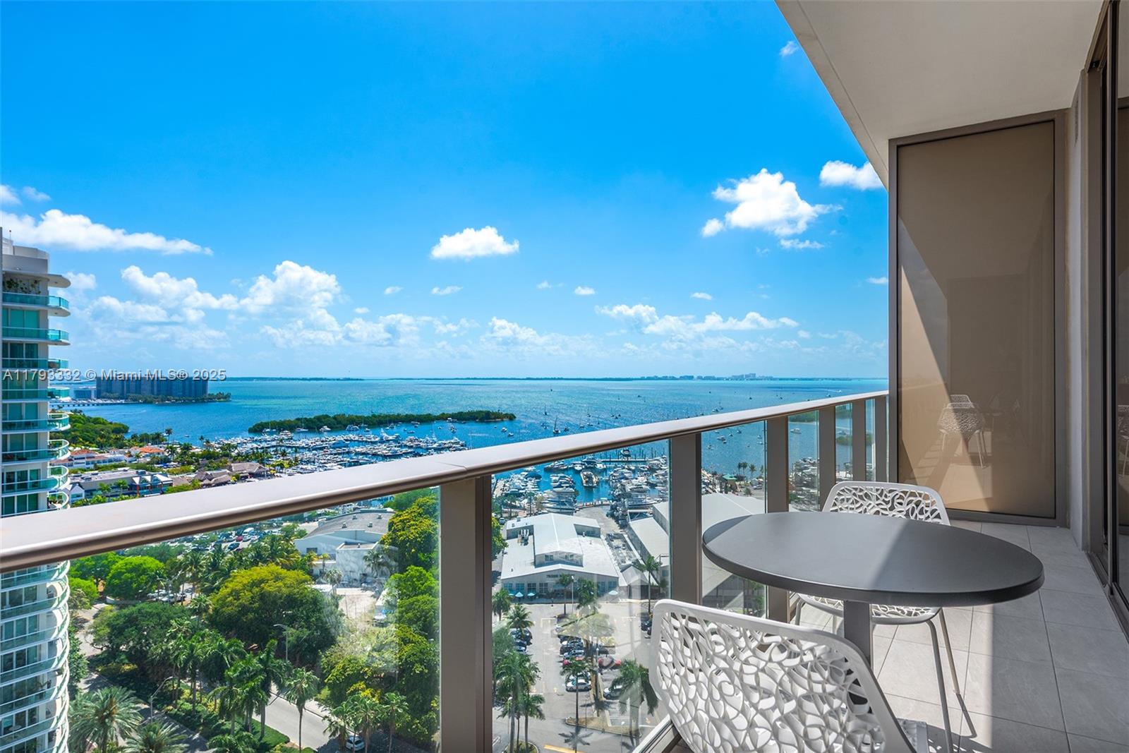 Exceptional living at Mr. C Residences in Coconut Grove. This beautifully appointed 2-bedroom, 2.5-bath residence offers 1,134 square feet of total space, complemented by 10-foot floor-to-ceiling windows that fill the home with natural light. Enjoy a seamless blend of style and comfort with elegant Italian terrazzo accents, sleek quartz countertops and European porcelain tile flooring. The layout includes a slit plan, a modern kitchen and spa-inspired bathrooms. Solid core wood doors add timeless character, reflecting the residence’s high level of craftsmanship. Residents enjoy exclusive amenities, including butler services, multiple pools, fitness center, full-service bar and access to world-class facilities all in the heart of Coconut Grove. Can be sold furnished. Storage space included.