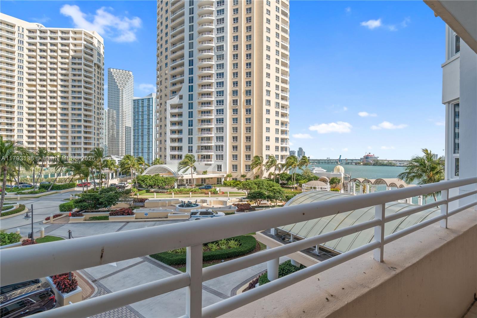Experience refined living in this beautifully furnished 1-bedroom, 1.5-bathroom condo spanning 907 sq ft at the exclusive Two Tequesta Point on Brickell Key. This residence features marble flooring, custom closet cabinetry, and a walk-in closet, all complemented by tasteful furnishings that exude elegance and style. Enjoy serene bay views from your private open balcony, adding to the tranquil ambiance.Residents have access to a suite of premium amenities, including a heated pool, fitness center, sauna, tennis courts, and a clubhouse. The building ensures peace of mind with 24-hour security, concierge services, and secured garage parking.Nestled in the heart of Brickell Key, this home offers a perfect blend of luxury and convenience