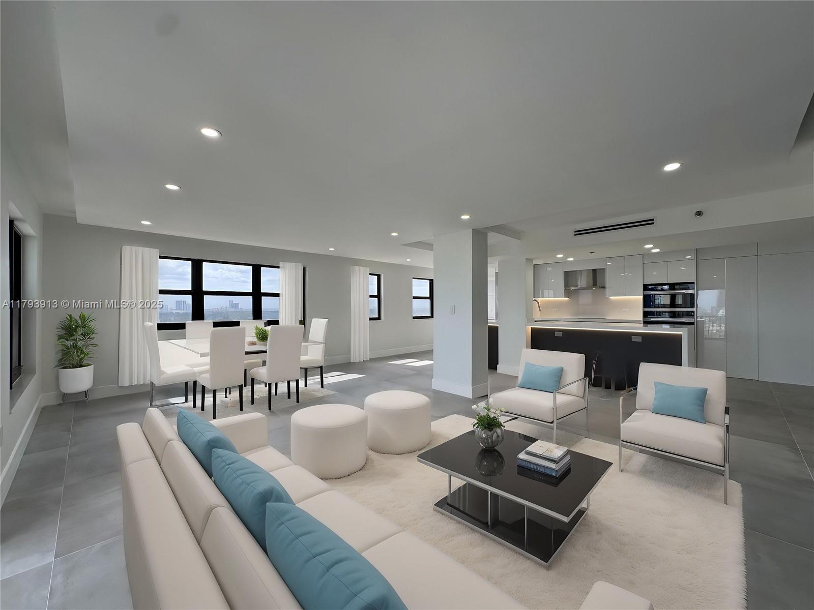 Luxury oceanfront living at its finest! Corner unit boasts unobstructed views of ocean, Intracoastal, sunrises, sunsets. Totally gutted and remodeled condo features a stunning open floor plan & top-of-the-line finishes. Gourmet kitchen has Miele designer appliances, huge island perfect for entertaining, quartz counters w/ waterfall feature, bar area w/ wine fridge, pantry. Primary bath is a serene retreat - stand-alone bathtub & separate shower. Walk-in closet & custom cabinetry. Stone-look porcelain floors throughout. Separate laundry room w/ Electrolux washer & dryer. Impact windows. New A/C & ducts. Covered parking. Summit Towers offers resort-style amenities: 2 heated pools, private restaurant, tennis & pickleball, fitness center, 24/7 security. Just steps from Hollywood Broadwalk.