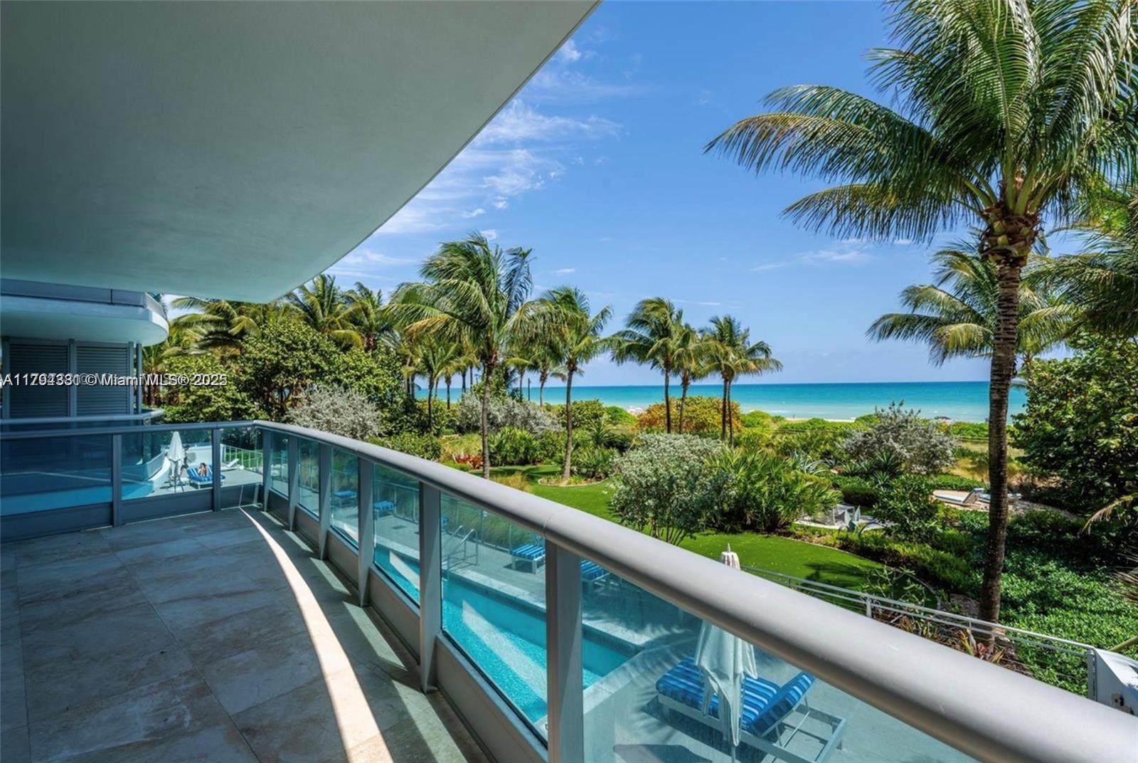 Available May1, 2025 to October 15, 2025. Breathtaking direct ocean front beauty! with wrap around balcony. You feel like you are on a house right on the beach. 2485 sq.ft. in desired Surfside. Spacious three bedroom and 3.5 bath new marble floors throughout. Floor to ceiling glass sliding doors and split level plan. Your own private line for the elevator that opens only to your foyer. European cabinetry, granite counter top, top of the line appliances with designers hardware and more. Azure features: fitness center, heated pool, outdoor Jacuzzi, social room with TV, Bar counter, and pool table, 24 hour valet and security, beach services.