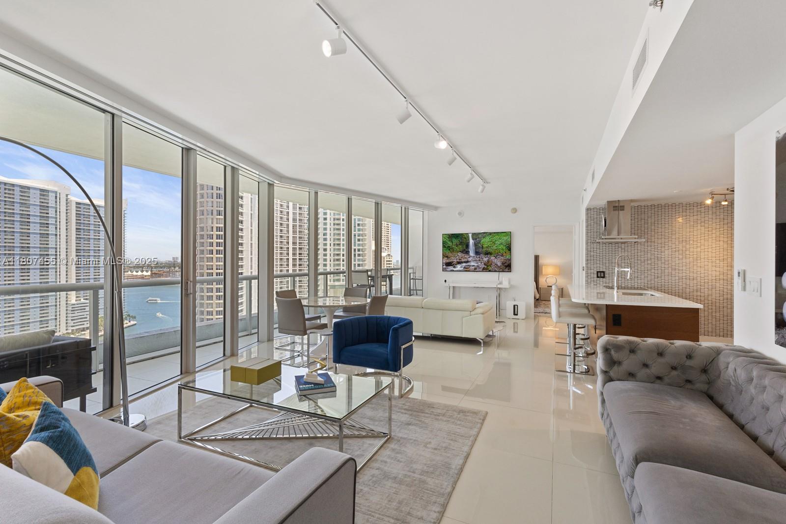 Impeccable 2/2, unit in the luxurious Icon Brickell Tower 2. this highly sought-after "C" line (04 Line) residence offers a spacious open layout with a split floor plan, walk-in closets. Balconies in both bedrooms, floor to ceiling windows provide stunning city and bay views throughout. Enjoy 5 star amenities, boasts one of the most iconic pool decks in Miami, including a full service spa, state of the art fitness center, private theater, concierge and 24 hrs valet. The property has an option to purchase an additional parking space on the desirable reserved 5th floor. 

UPGRADES: See Supplements Remarks.
* All furniture and art work can be negotiated if the buyer is interested.