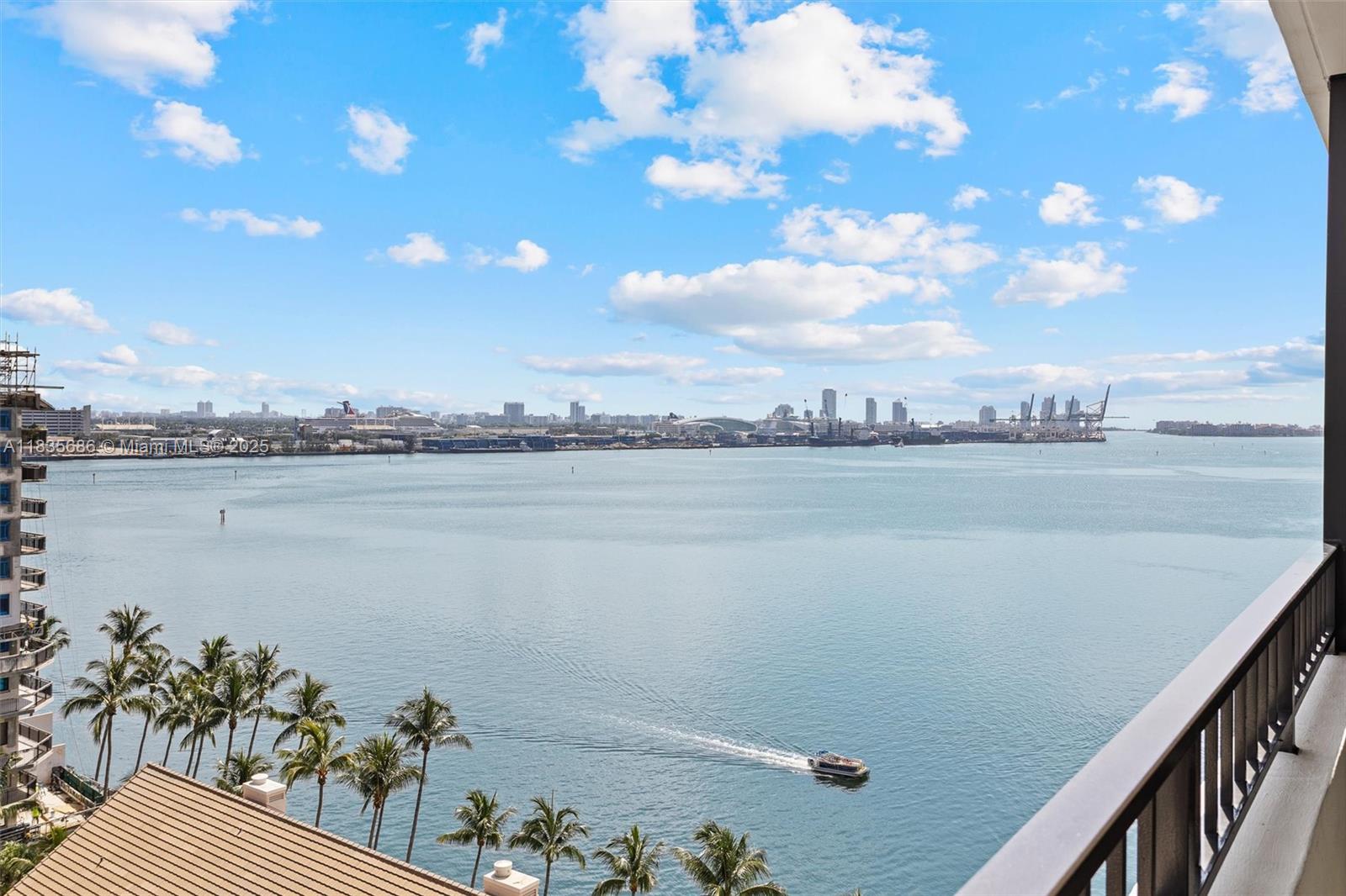Amazing 3-bedroom, 3 full bath condo with panoramic WATER VIEWS! Expansive layout, and the serenity of island living!  UNIT in pristine condition, features IMPACT WINDOWS and a generous floor plan, perfect for both everyday comfort and entertaining. Located in a quiet, classic building, residents enjoy resort-style amenities including a large waterfront pool, beautifully landscaped gardens with fountains and green spaces, a children’s playroom, a billiard room, and a fully equipped gym. The property also features private gated access, quiet, respectful neighbors, and a scenic 1-mile walking path that circles Brickell Key—ideal for morning jogs or evening strolls. All this just steps from the energy of Brickell, while enjoying the privacy and security of this exclusive island community!