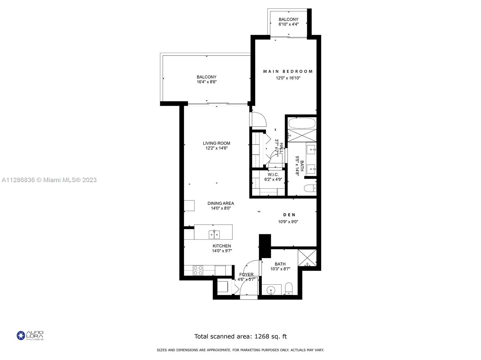 Miami, Florida 33132, 1 Bedroom Bedrooms, ,2 BathroomsBathrooms,Residential,For Sale,A11286836