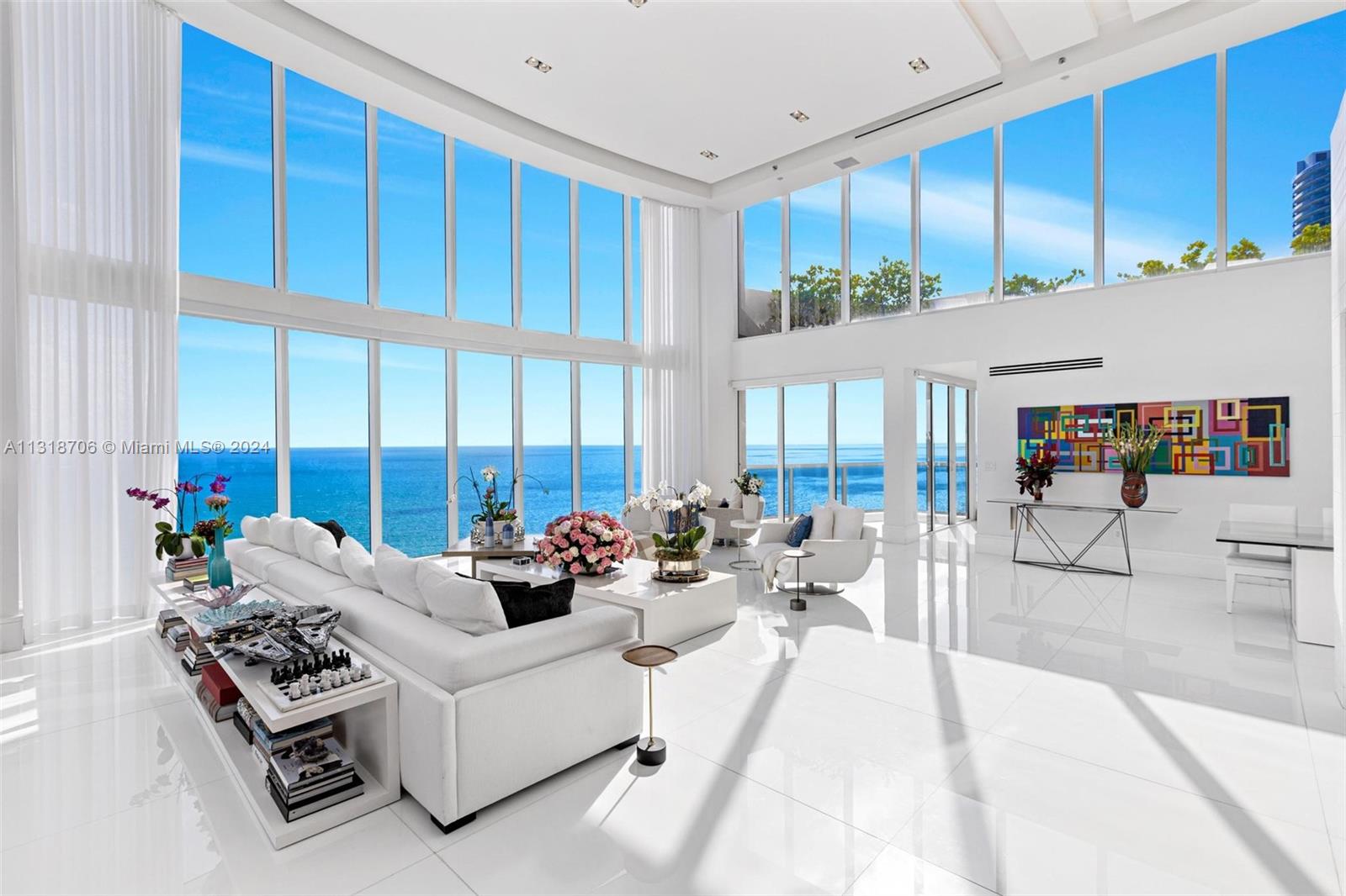 PRICE CORRECTION!! 
THE ONLY PENTHOUSE UNIT IN SUNNY ISLES UNDER USD$7.8M !!
VIDEO TOUR IN BROKER REMARKS.
6 BEDROOMS AND 7.5 BATHROOMS SET IN TWO STORIES PLUS DEN AND TWO SOLARIUMS. RENOVATED & UPGRADED. TURNKEY UNIT. TOP OF THE LINE APPLIANCES, GLASS STAIRCASE, FULLY EQUIPPED LAUNDRY ROOM.  LARGE BALCONY FOR ENTERTAINMENT (1,200 SQFT BALCONY). 
4 ASSIGNED PARKING SPACES AND A STORAGE.