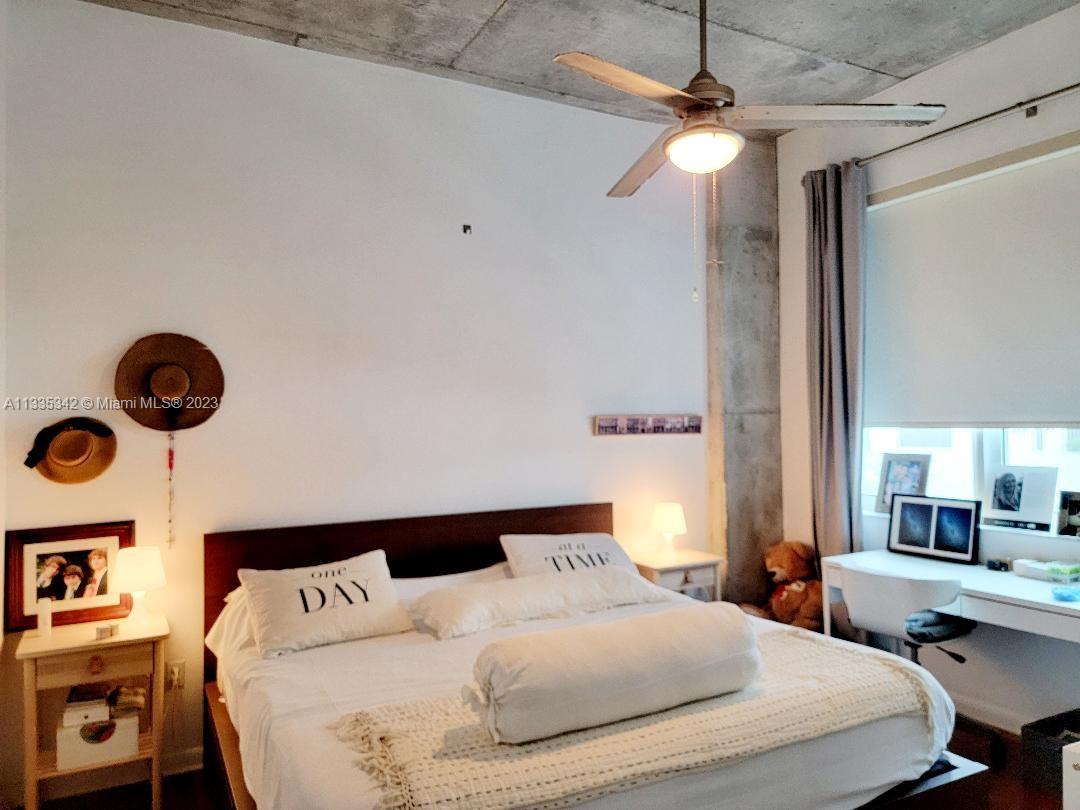 with a comfy king-size bed and black-out shades!