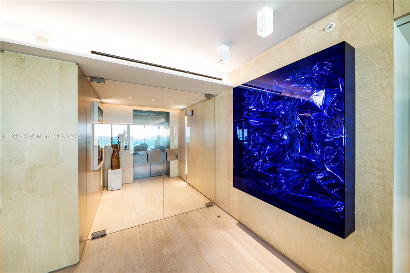 Private foyer elevator entry.