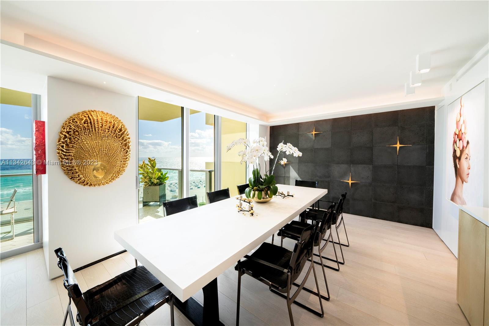 Formal dining room with gorgeous ocean views.